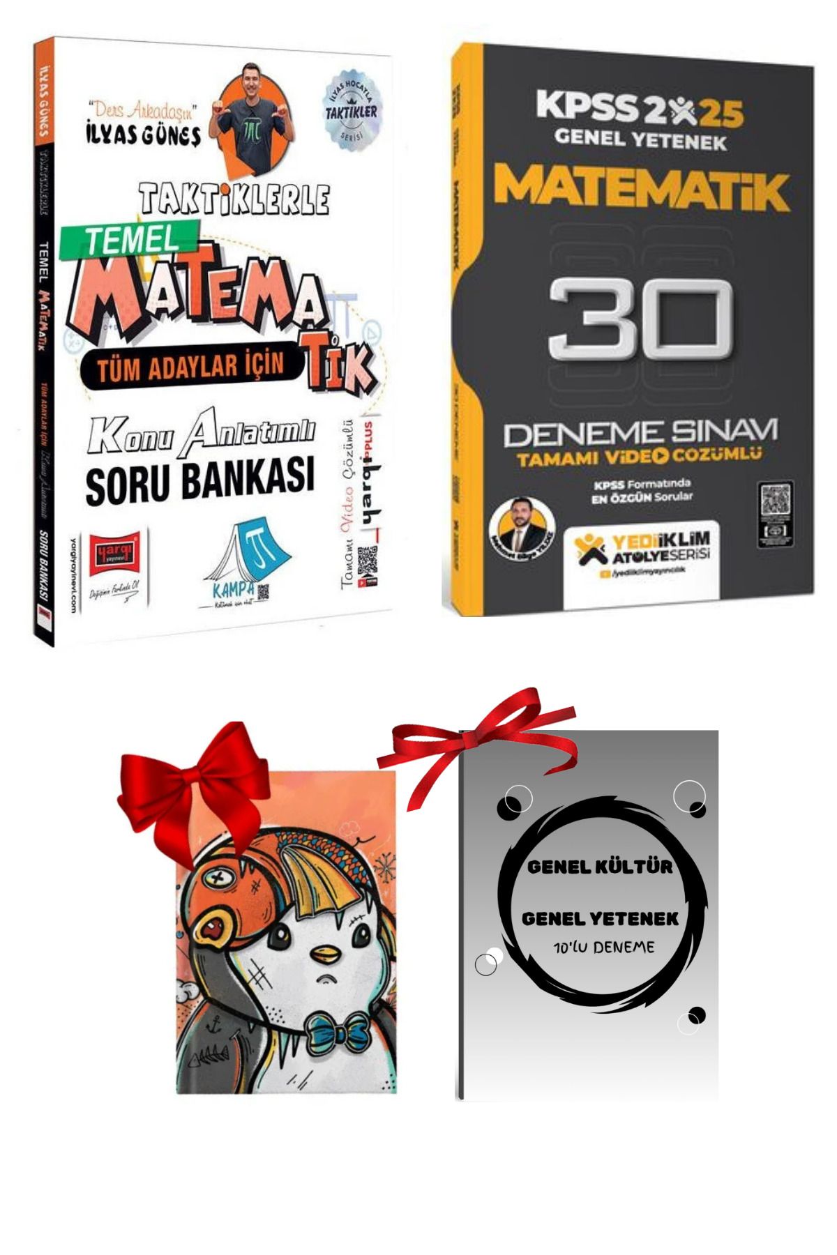 Yargı Yayınları Tüm Adaylar İçin Taktiklerle Temel Matematik Konu-Soru &Yediiklim Yayınları KPSS Matematik 30 Deneme