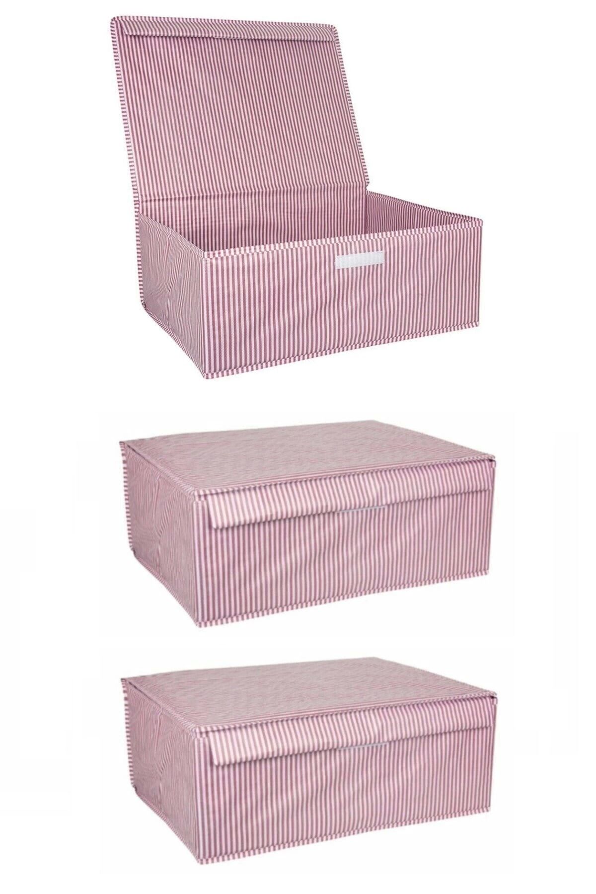 Modafiks Baza Altı Boy Çok Amaçlı Düzenleyici Kutu Organizer Cırt Cırtlı Hurç 19cm X 40cm X 50cm (3 Adet)