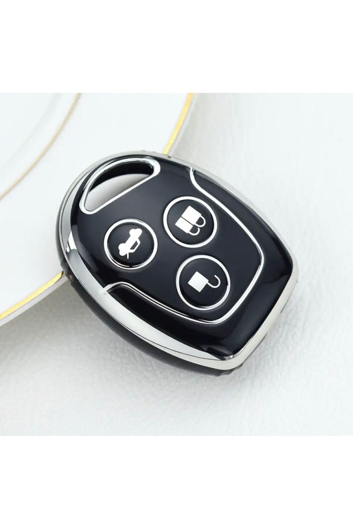 teknotrust Ford Mondeo Focus 2 ve Fiesta, Mondeo, Fusion, Transit, Ka, Galaxy anahtar kılıfı, siyah/gri Hatice