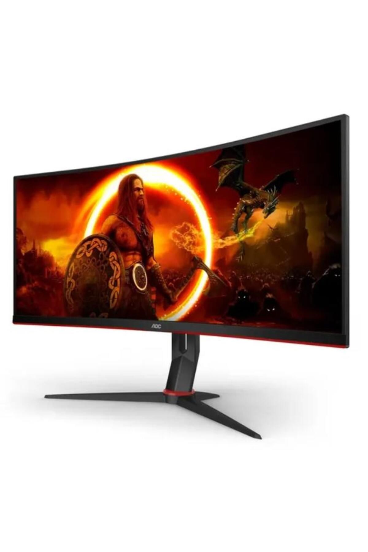 Aoc-Monitor de gaming curbat AOC CU34G2XP/BK de 34", UWQHD, 180Hz, 1ms, LED VA, HDMI/DisplayPort, Negru 4