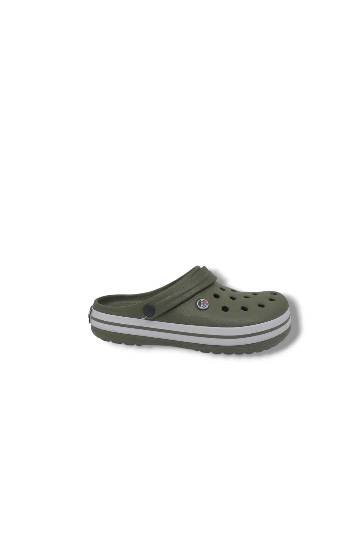 Zerhan Cflex 145 Unisex Haki Beyaz Haki Sabo Terlik Sandalet