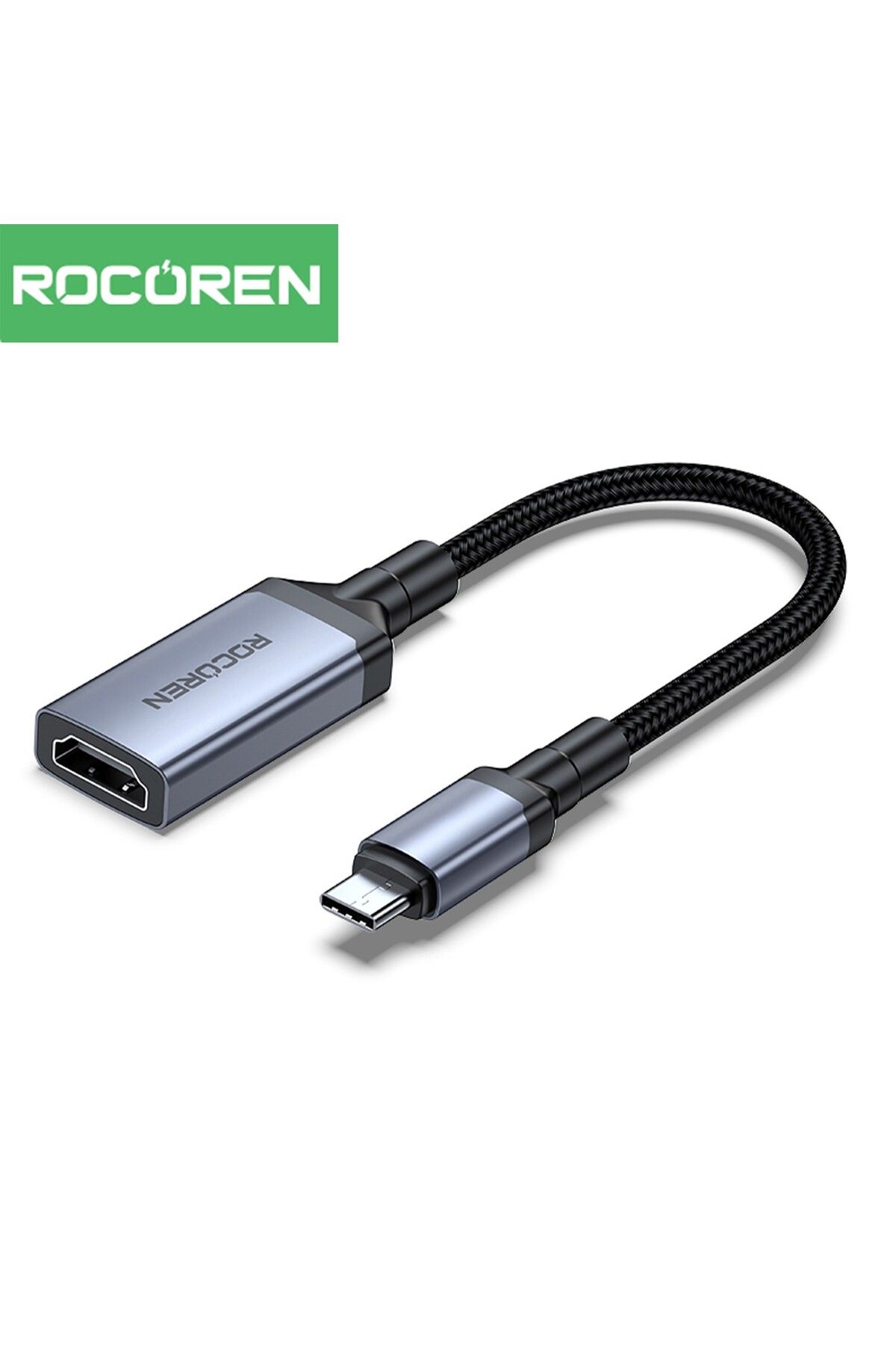 Rocoren 4K 30Hz Type-C to HDMI Çevirici Dönüştürücü Adaptör 15 CM