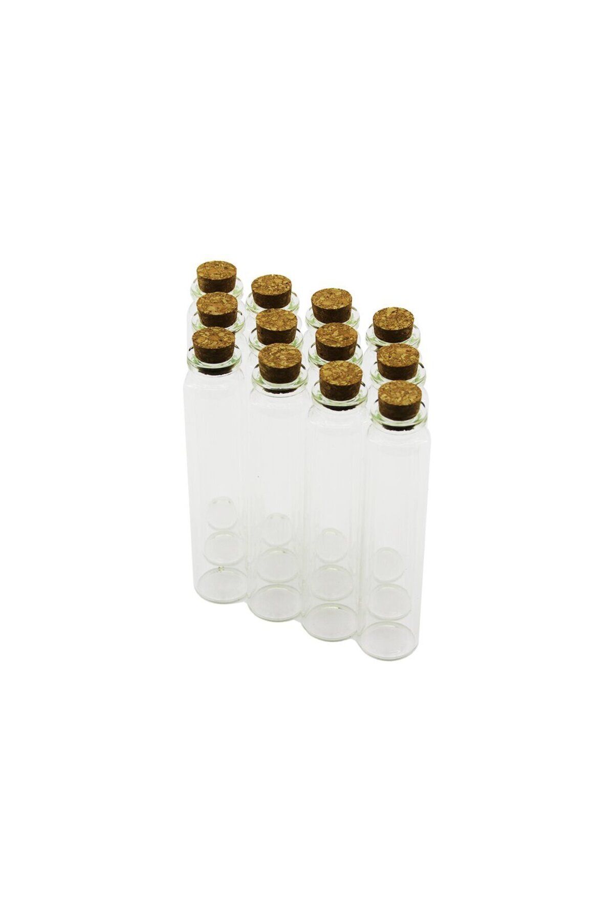 Zayla 25ML ÇOK AMAÇLI - DEKORATİF BOŞ CAM ŞİŞE MANTAR KAPAKLI (5165)