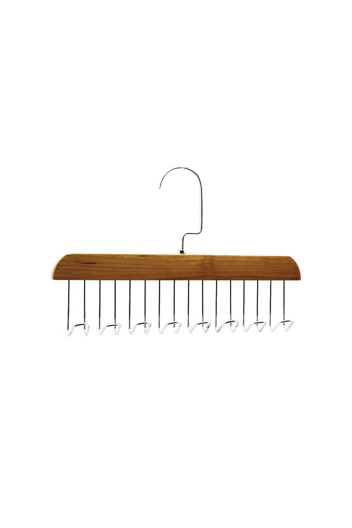 Zayla KRAVAT - BAŞÖRTÜ ASKISI 8 METAL KOLLU - AHŞAP SAPLI - DÖNEBİLEN METAL ASKI UÇLU (5165)