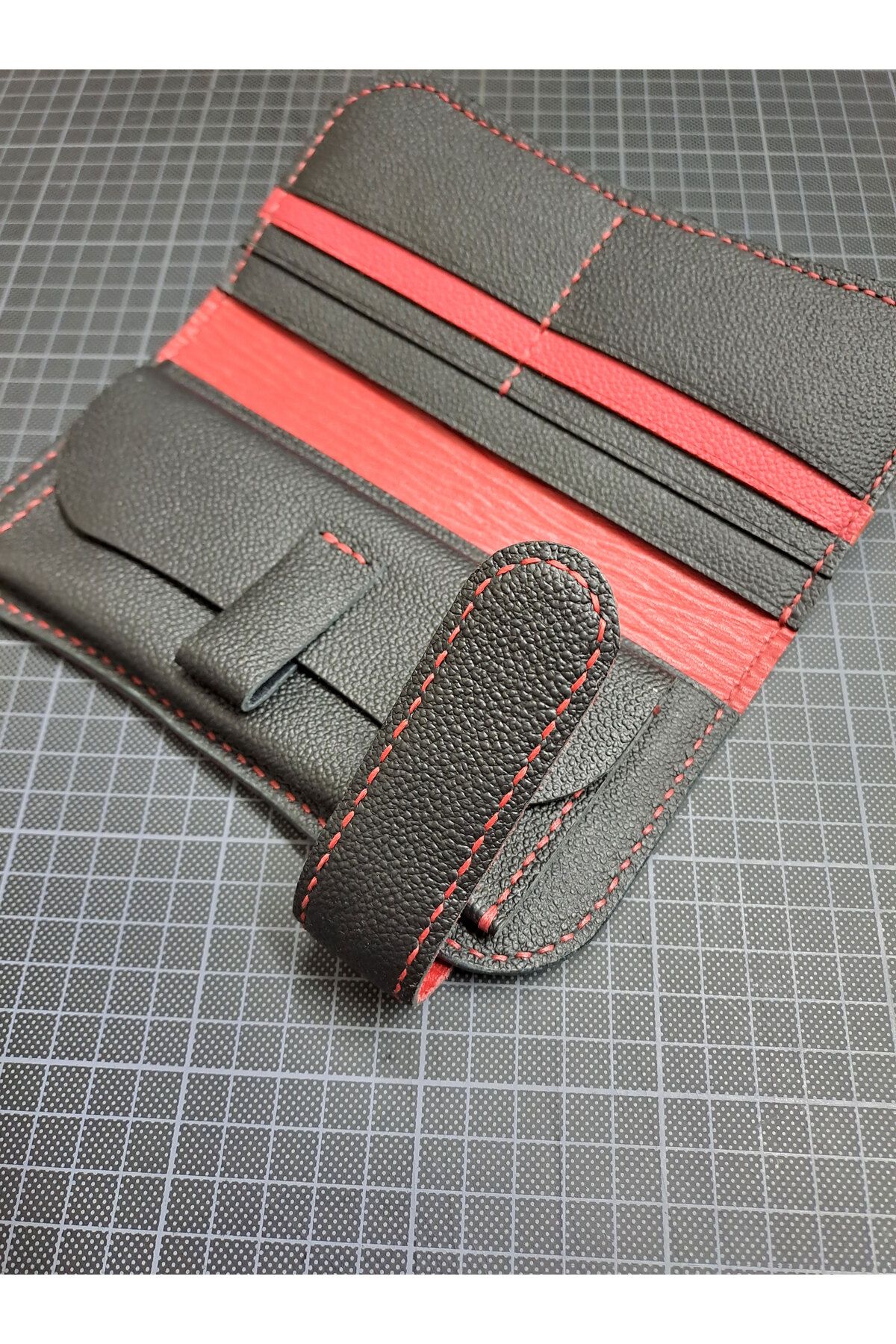heyecanleather El Yapımı Gerçek Deri Premium Kadın Siyah Cüzdan
