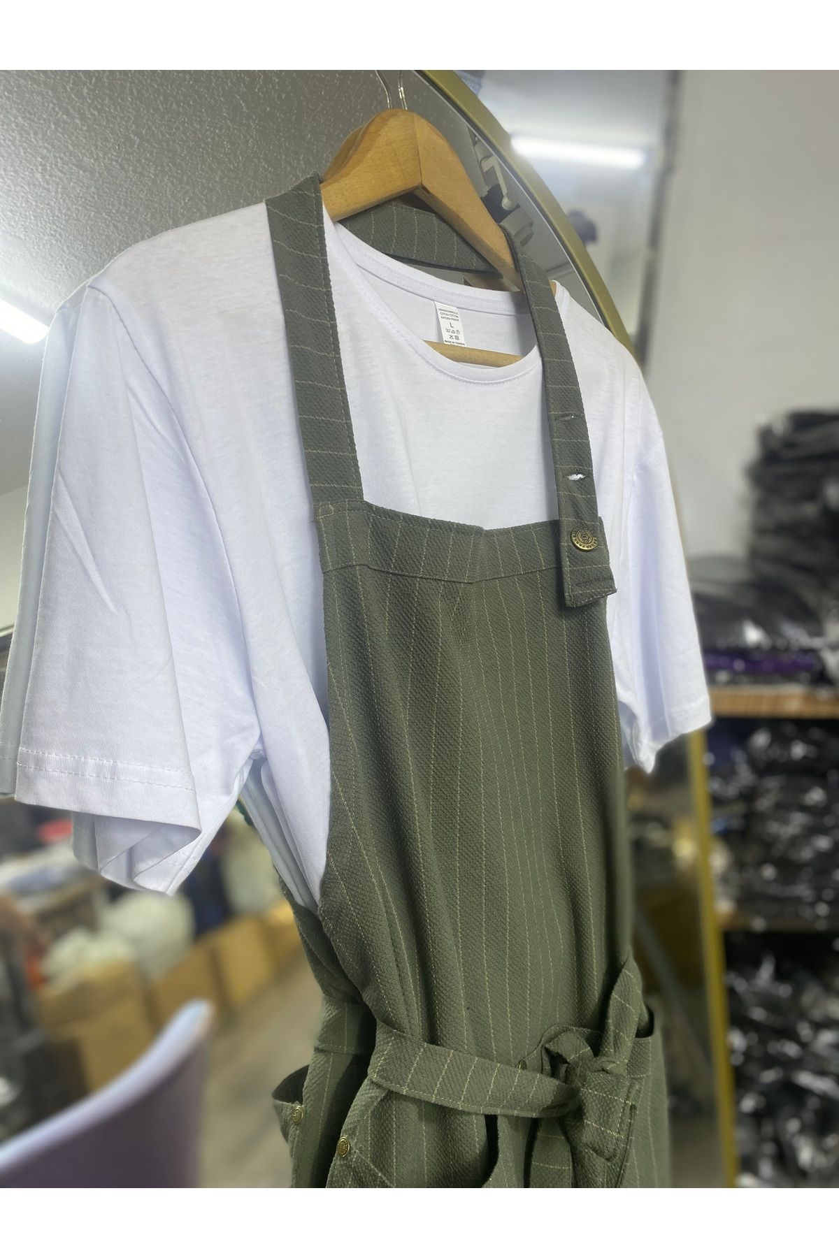 D-Apron Studio Çizgili Önlük