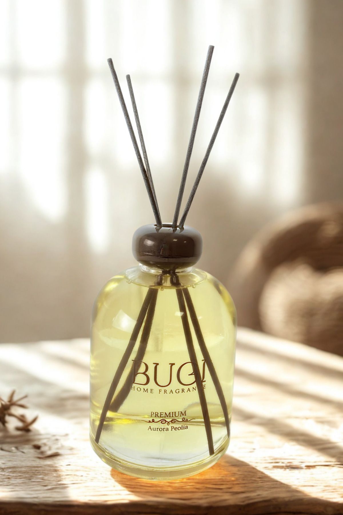 BUGİ HOME COLLECTİON Aurora Peolia Çubuklu Ev, Oda Kokusu Odunsu Oda Kokusu 500ml