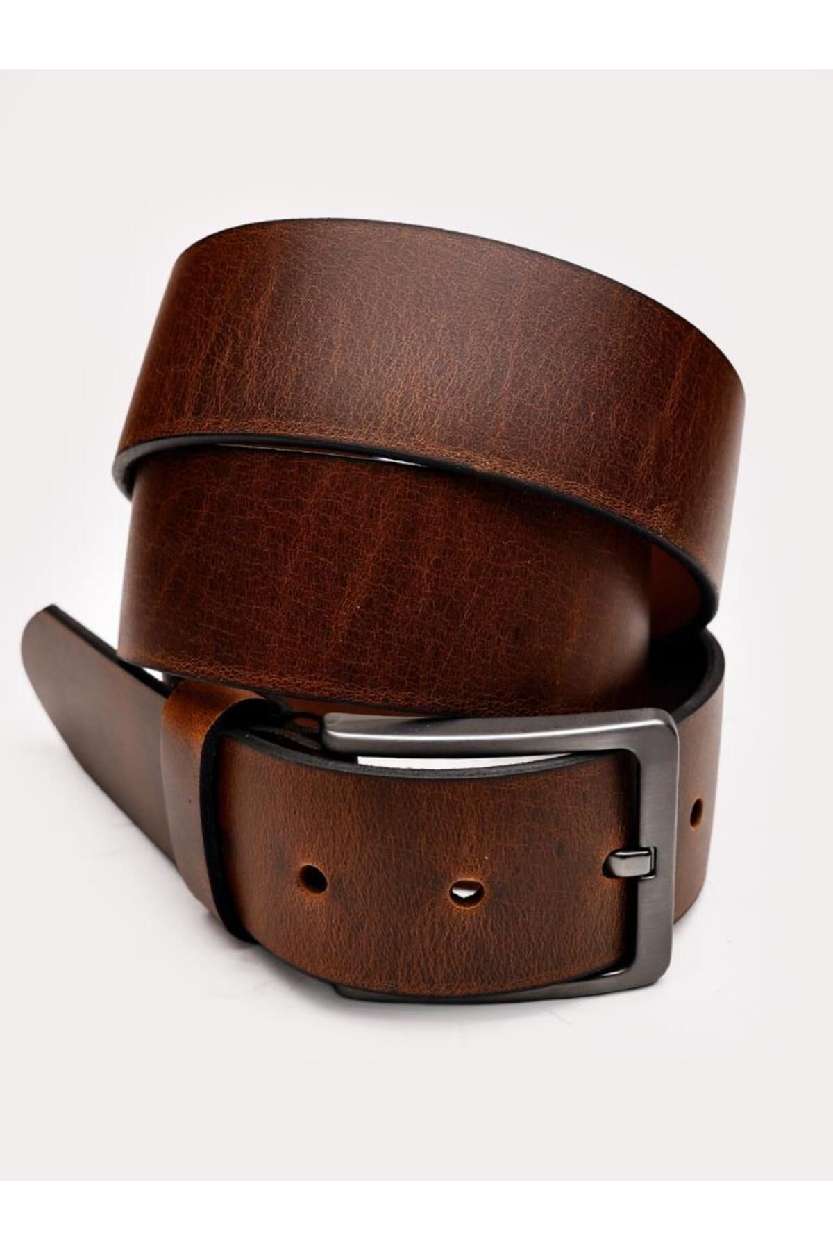 İBAY TABACO LION BELT 025 TABA ANTİK ERKEK KOT KEMERİ