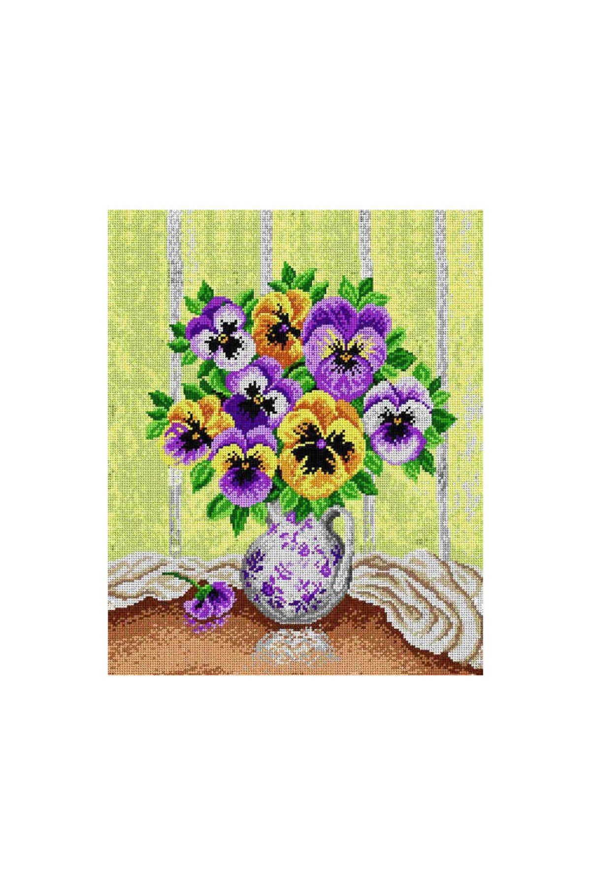 Orchidea Baskılı Goblen Hercai Menekşeler 1962 40*50 cm