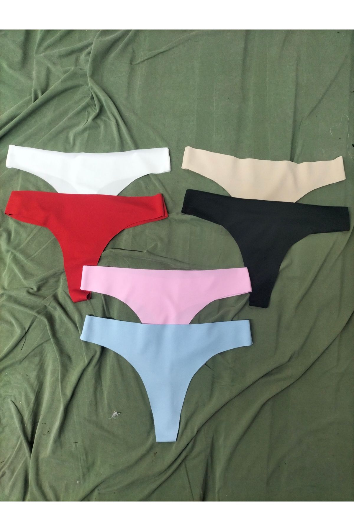 İmpavido 6lı Paket Lazer kesim Dikişsiz İz Yapmaz Tanga Külot Bikini