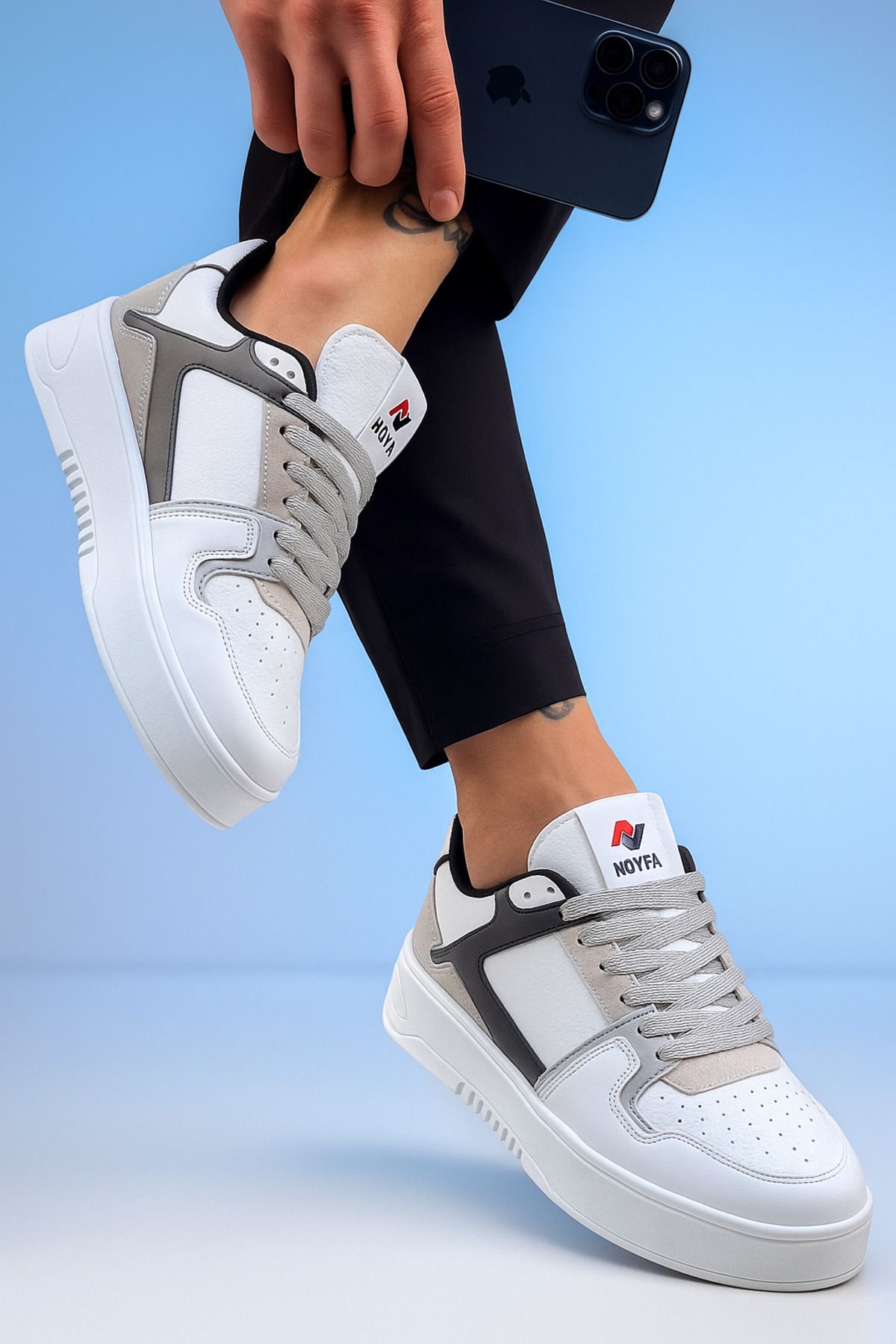 Noyfa erkek spor ayakkabısı düz taban ayakkabı erkek spor ayakkabısı sneaker