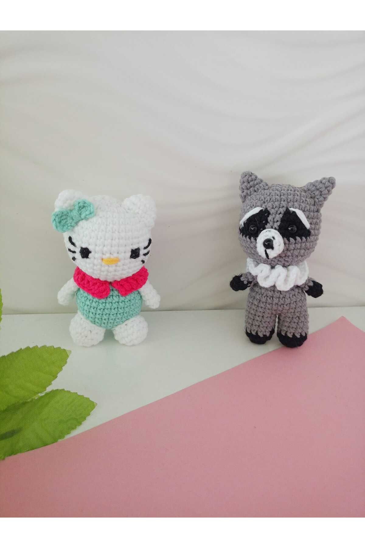 designbyoykum MİNİK AMİGURUMİ OYUNCAKLAR (RAKUN VE HELLO KİTTY)