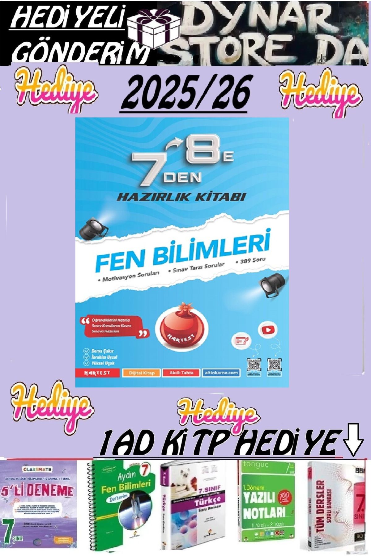 Nartest Yayınları Nartest 7 Den 8 E Lgs Fen Bilimleri Hazırlık Kitabı 2025/26