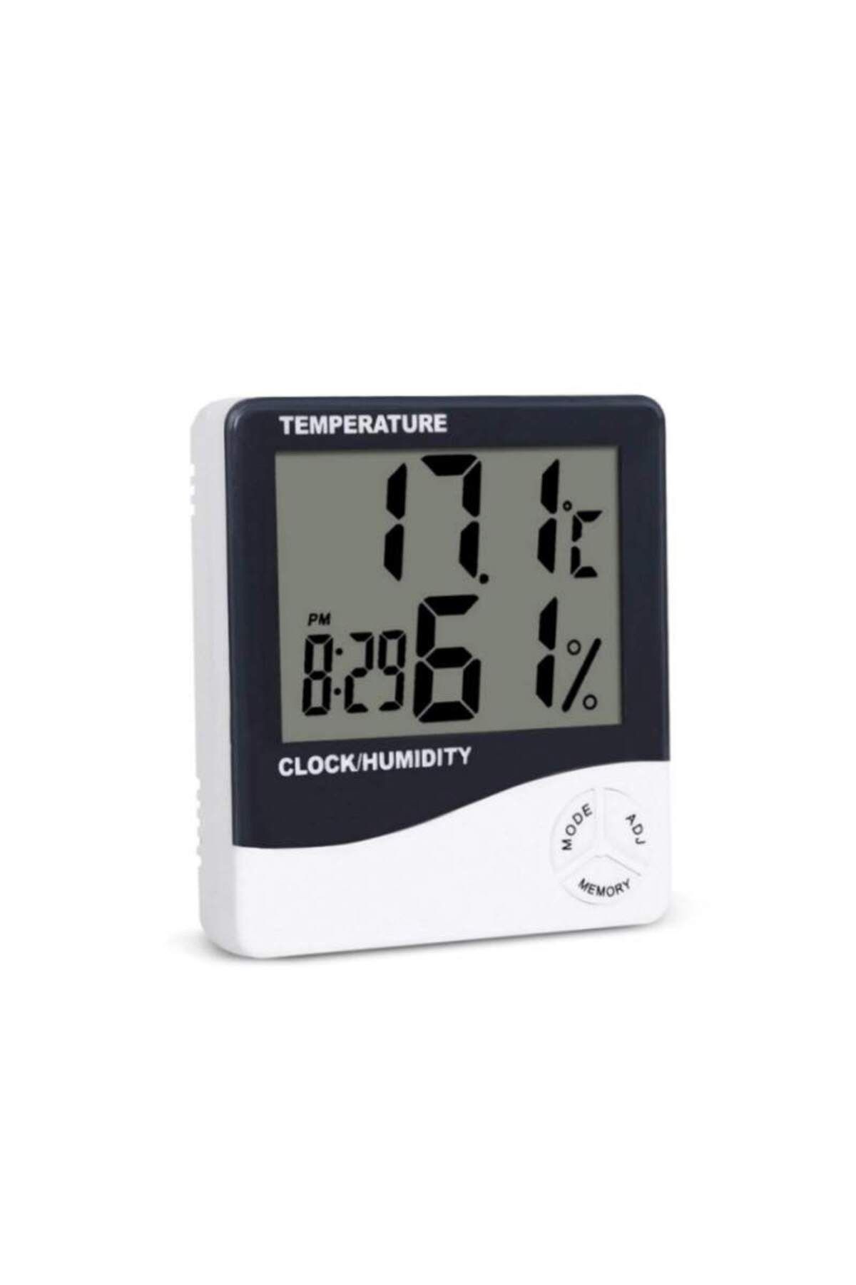 SIKS-® digital thermometer with hygrometer and clock, alarm, memory function, desk or wall mount 4