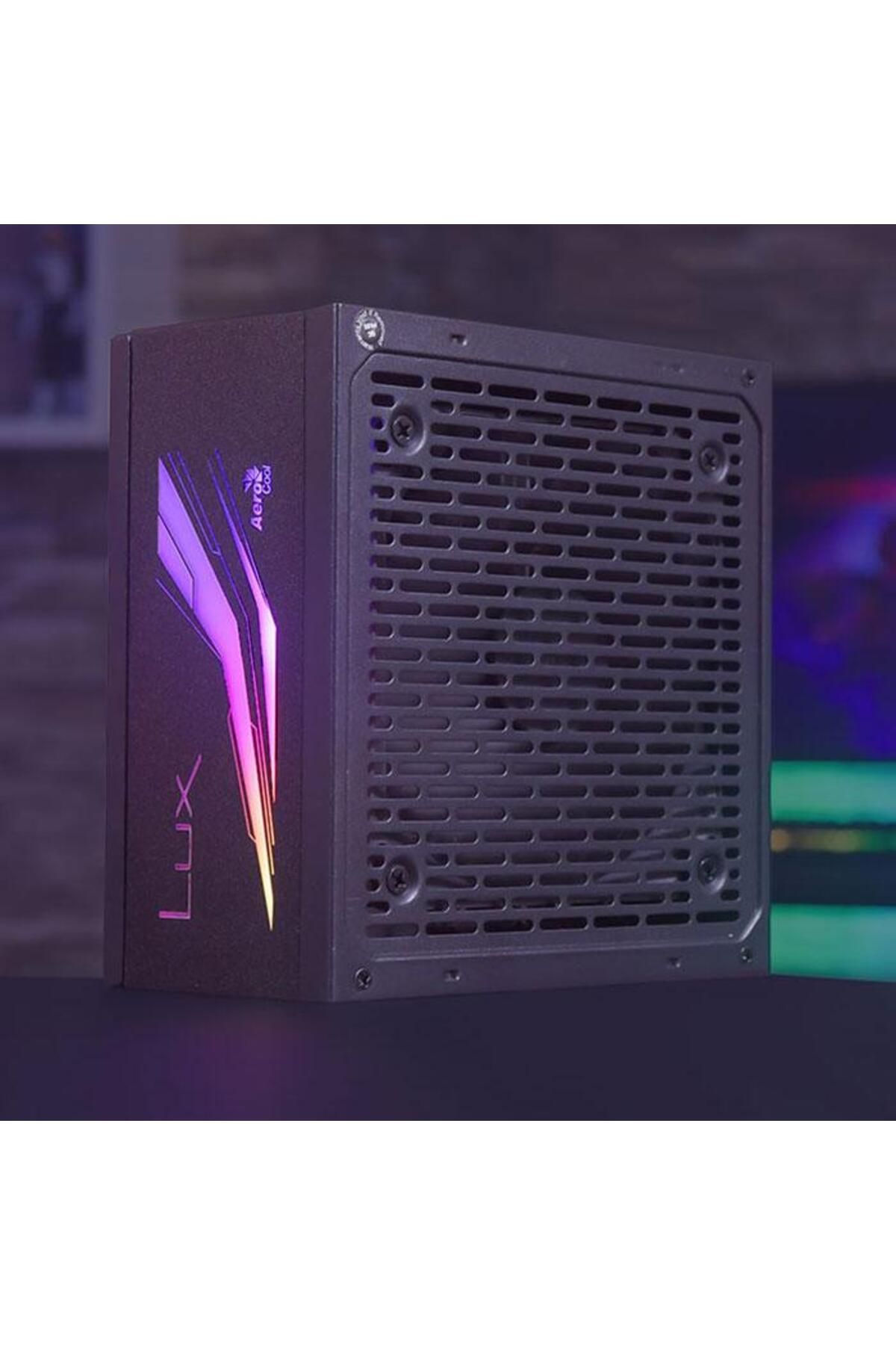 AEROCOOL-Sursa Aerocool Lux 750M, Modulara, Iluminre RGB, 80+ Bronze, 750W (Negru) 4