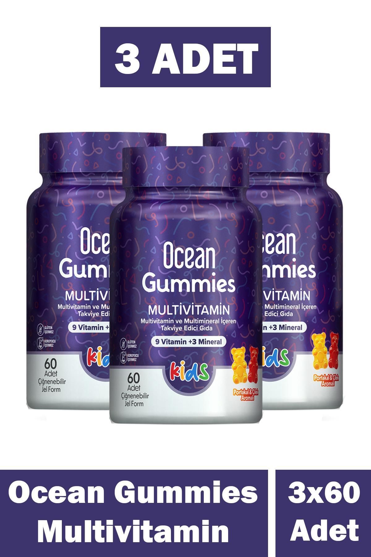 Ocean Gummies Multivitamin 60 Çiğnenebilir Jel Form 3 Adet