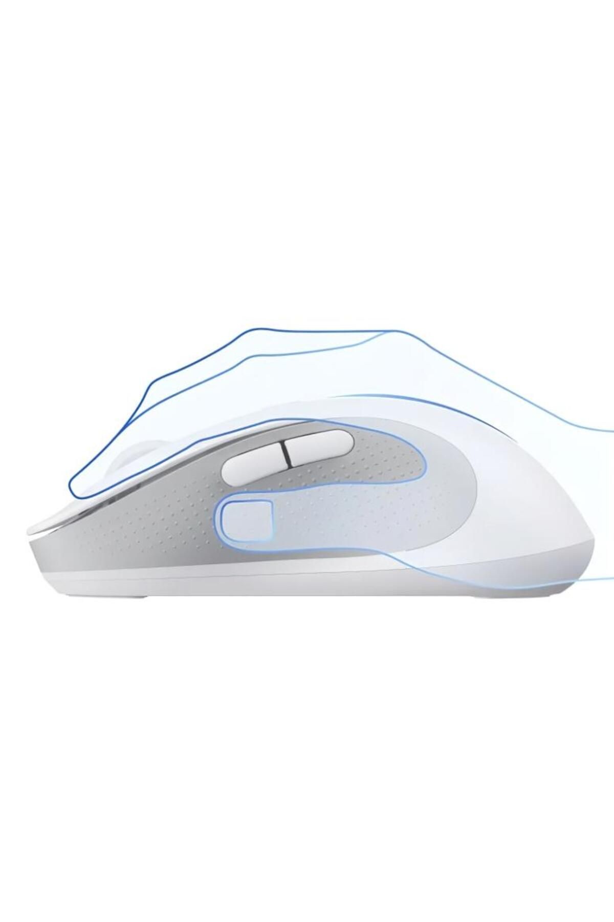 Baseus-Mouse Wireless Baseus F02, Bluetooth/Wi-Fi, 4000 DPI (White) 3