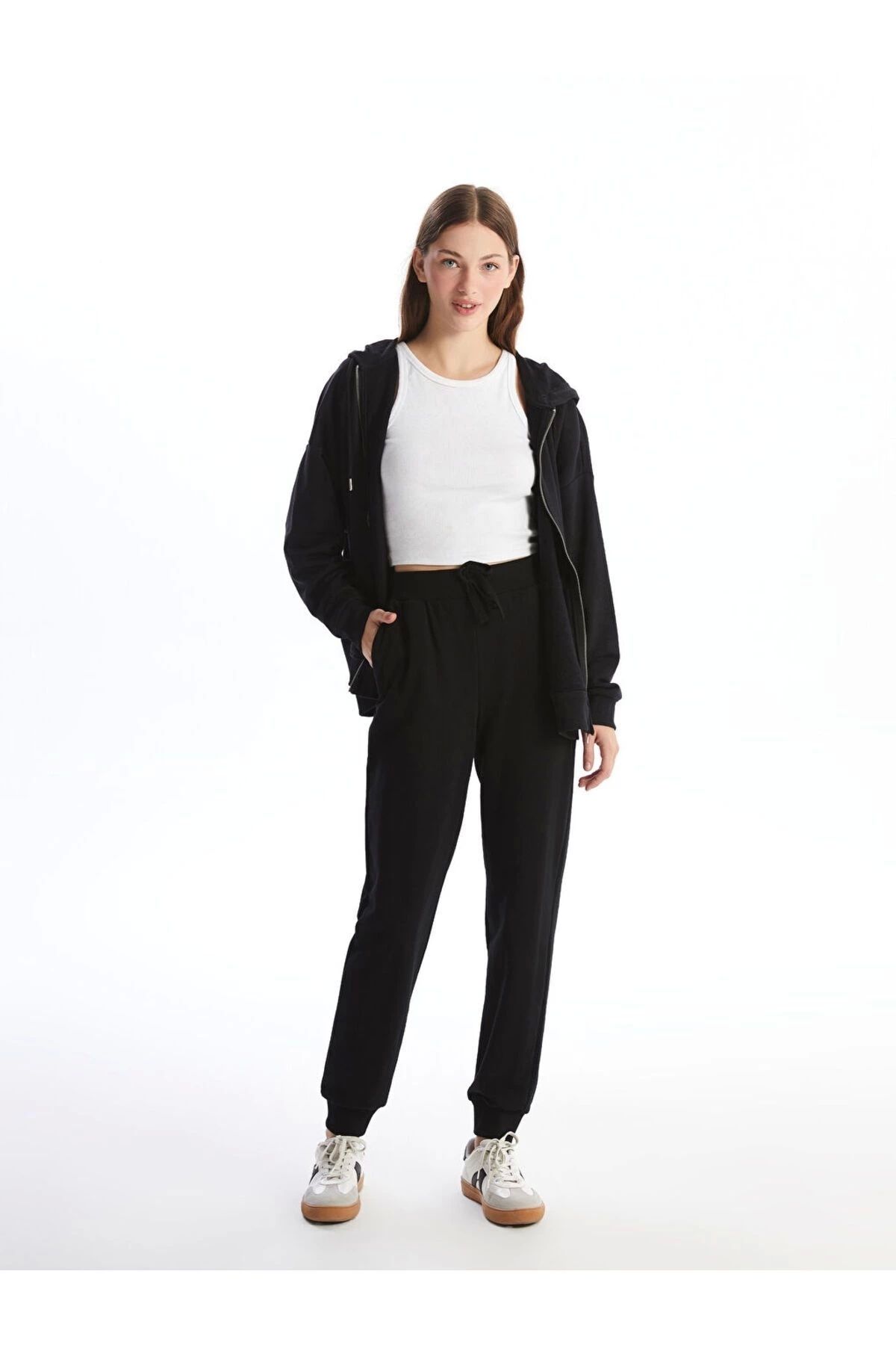 LC Waikiki Kadin Beli Lastikli Duz Jogger Esofman Alti - W40956Z8