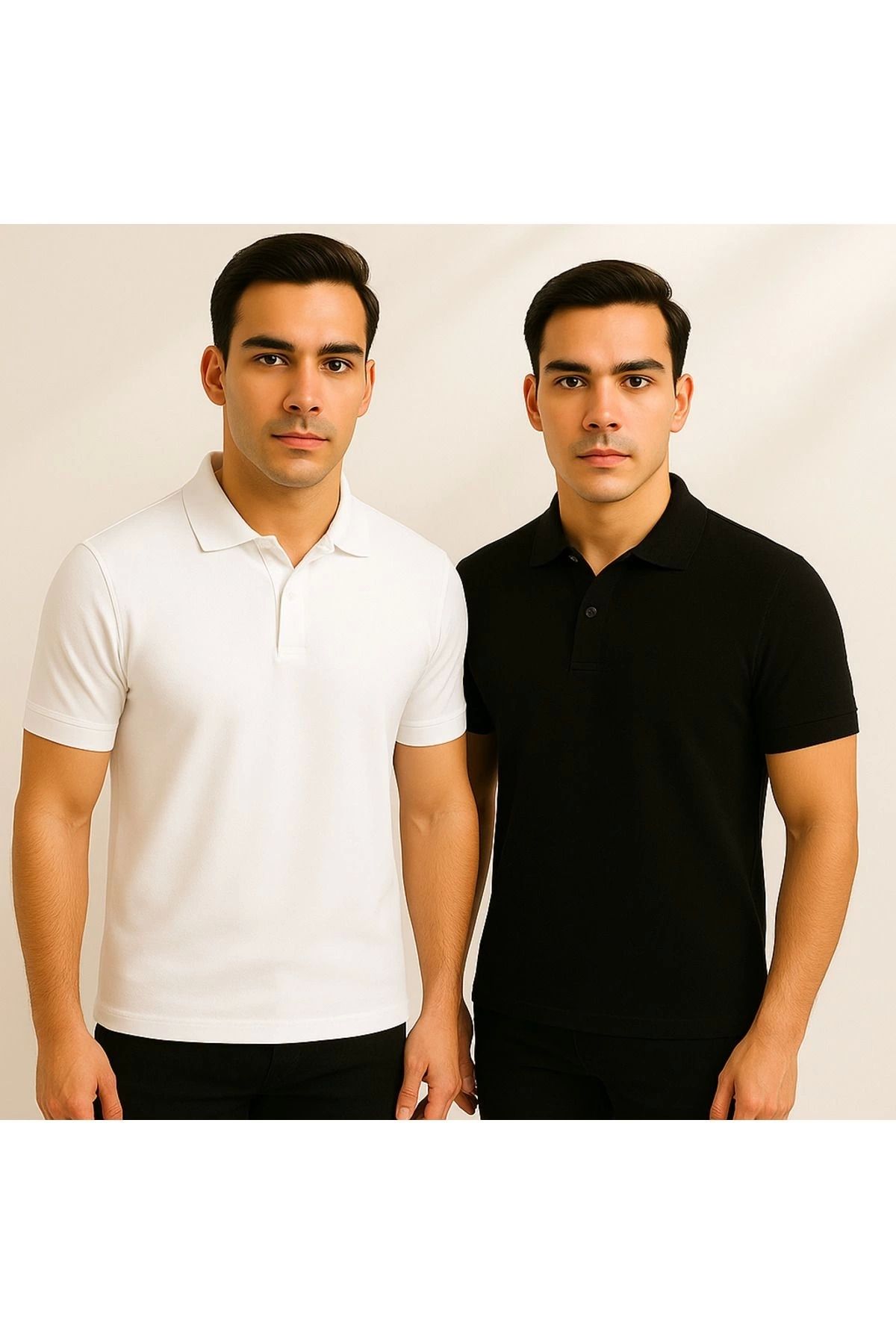 LC Waikiki Organik Pamuklu Basıc Erkek Polo Yaka T-Shirt 2'Li