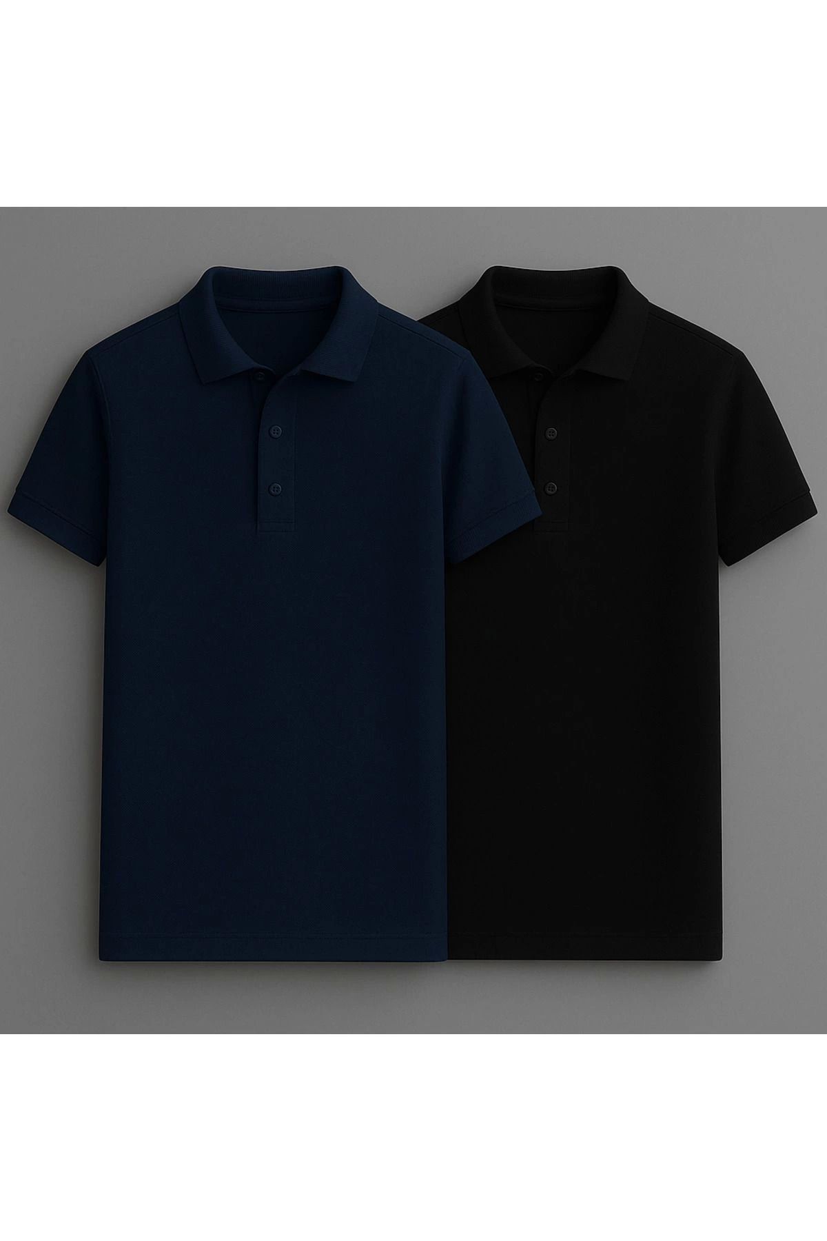 LC Waikiki Pamuklu Kıvrılmaz Yaka Erkek Polo Yaka T-Shirt 2'Li Paket