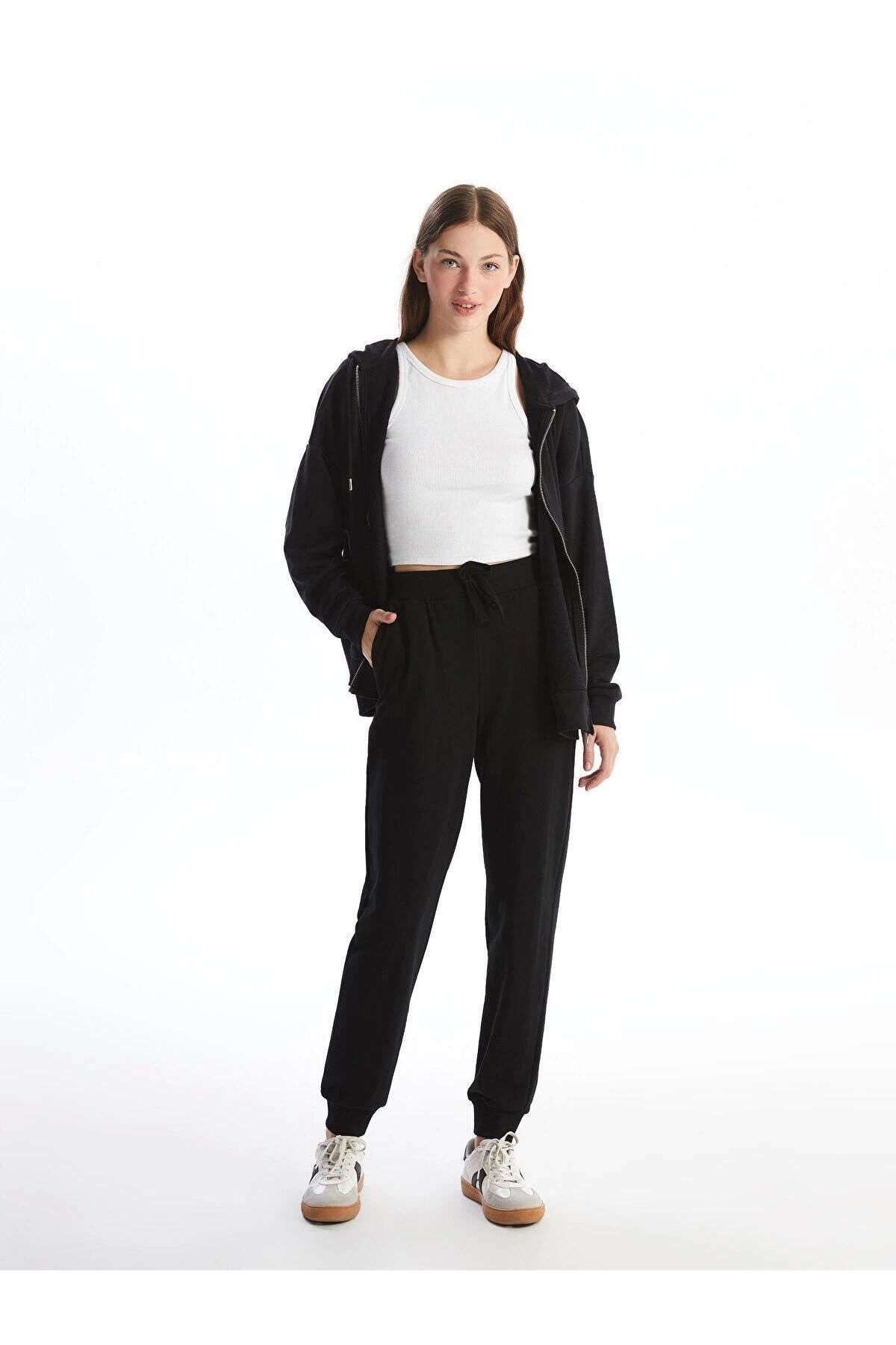 LC Waikiki LCWAIKIKI LCW Vision Kadın Beli Lastikli Düz Jogger Eşofman Altı