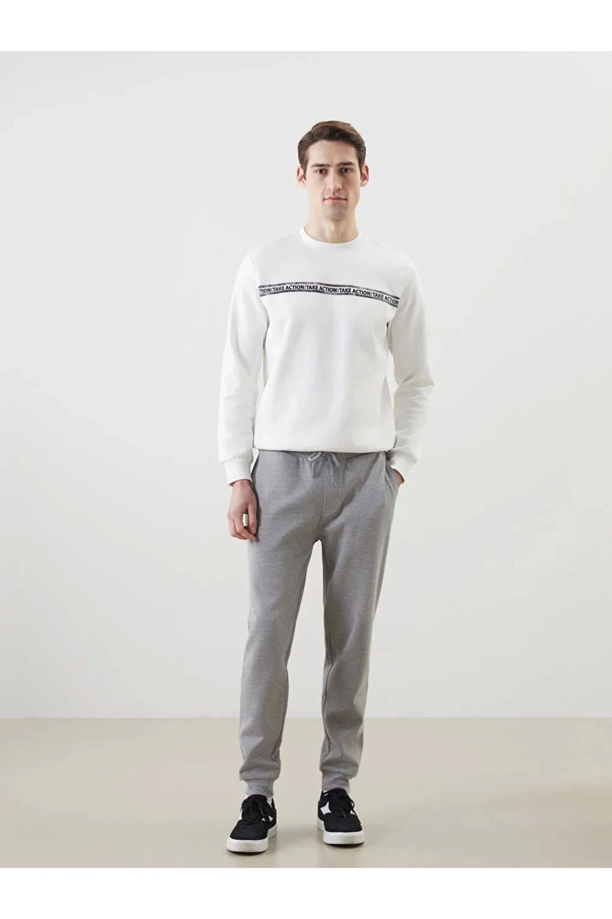 LC Waikiki LCWAIKIKI LCWAIKIKIIKIKI Classic Gri Standart Kalıp Erkek Jogger Eşofman Altı
