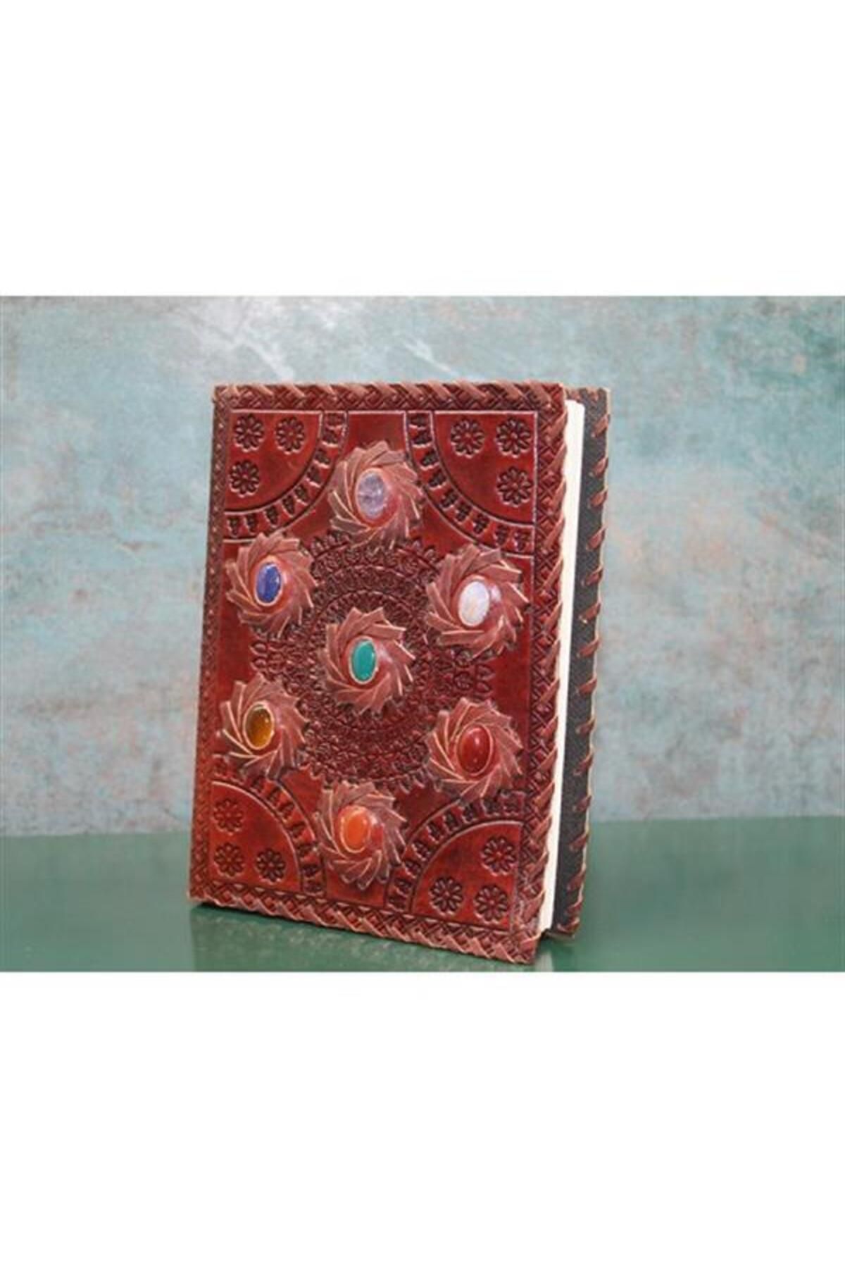 Emperium Taşlı Deri Defter Model 10