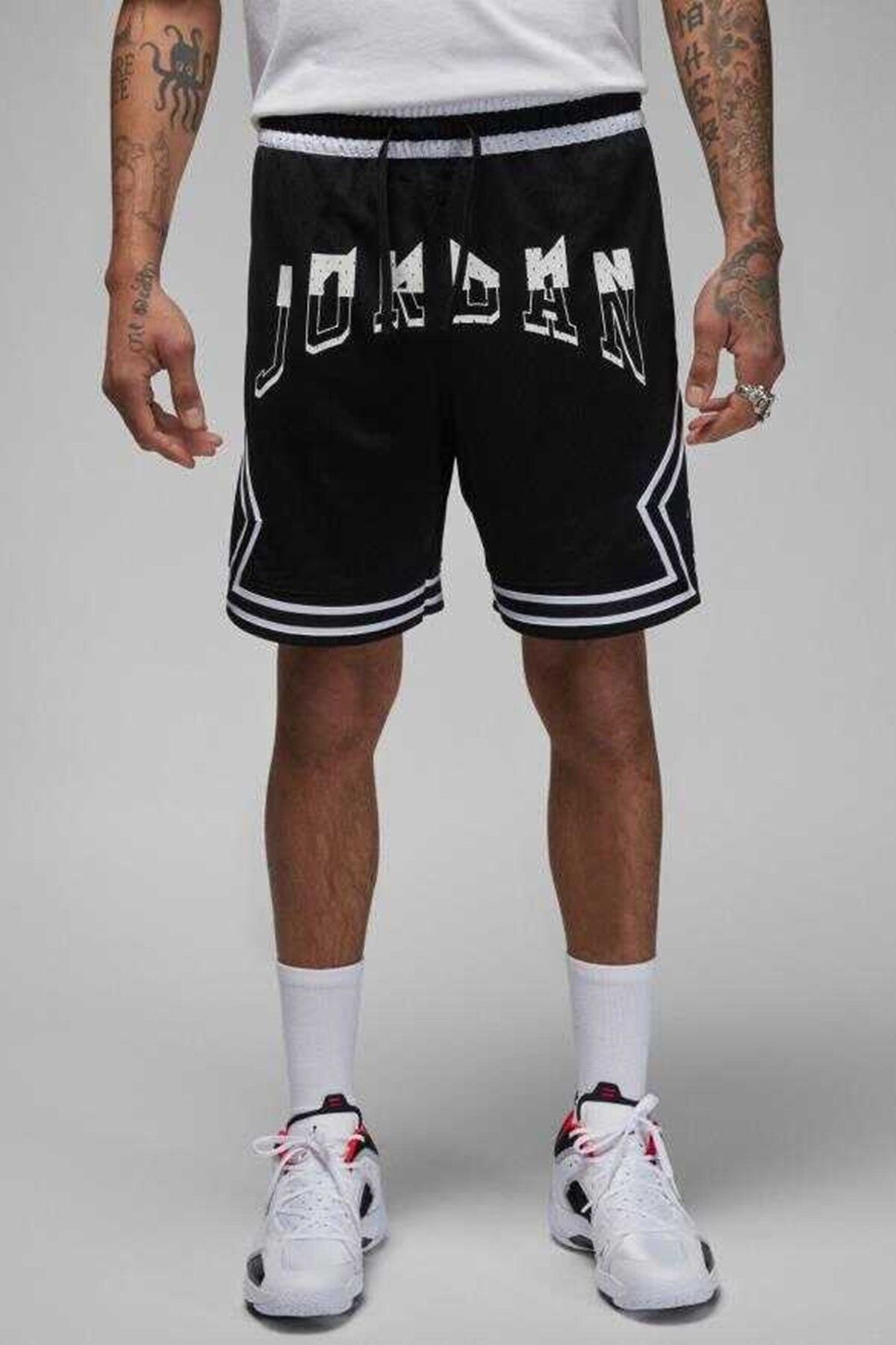 Nike Jordan Sport Diamond Shorts Erkek Şort Siyah Beyaz