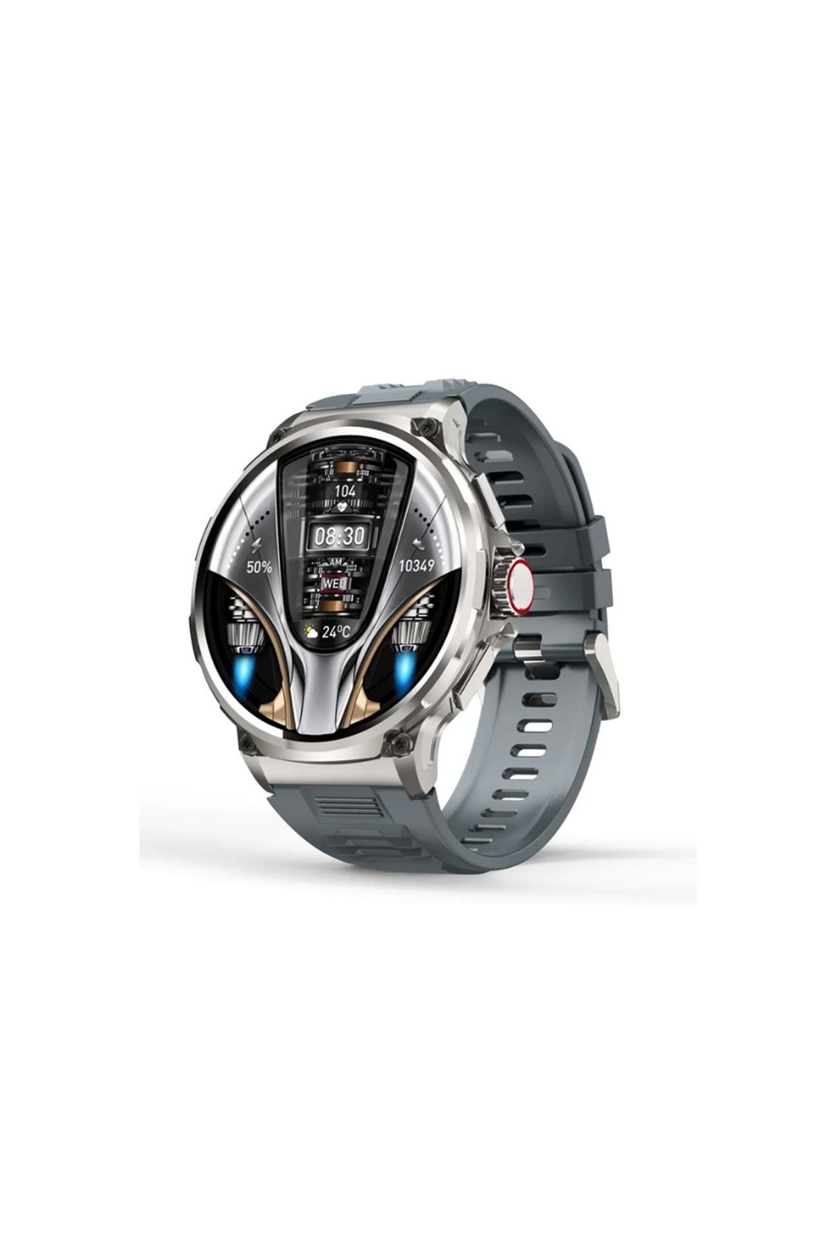 DigiMonster SW80 Smart Watch Akıllı Saat 3 Kordonlu Metal Kasa 700mAH Batarya Uzun Pil Ömrü 1.93 Ekran