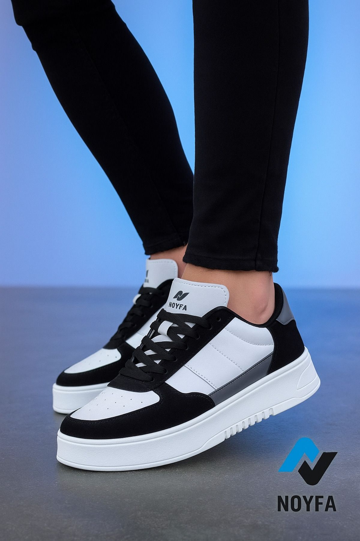 Noyfa erkek spor ayakkabısı düz taban ayakkabı erkek spor ayakkabısı sneaker