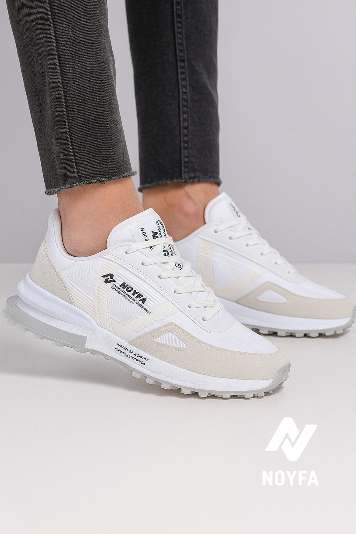 Noyfa taban kalın kaymaz taban erkek spor sneaker ayakkabı erkek kaymaz taban spor