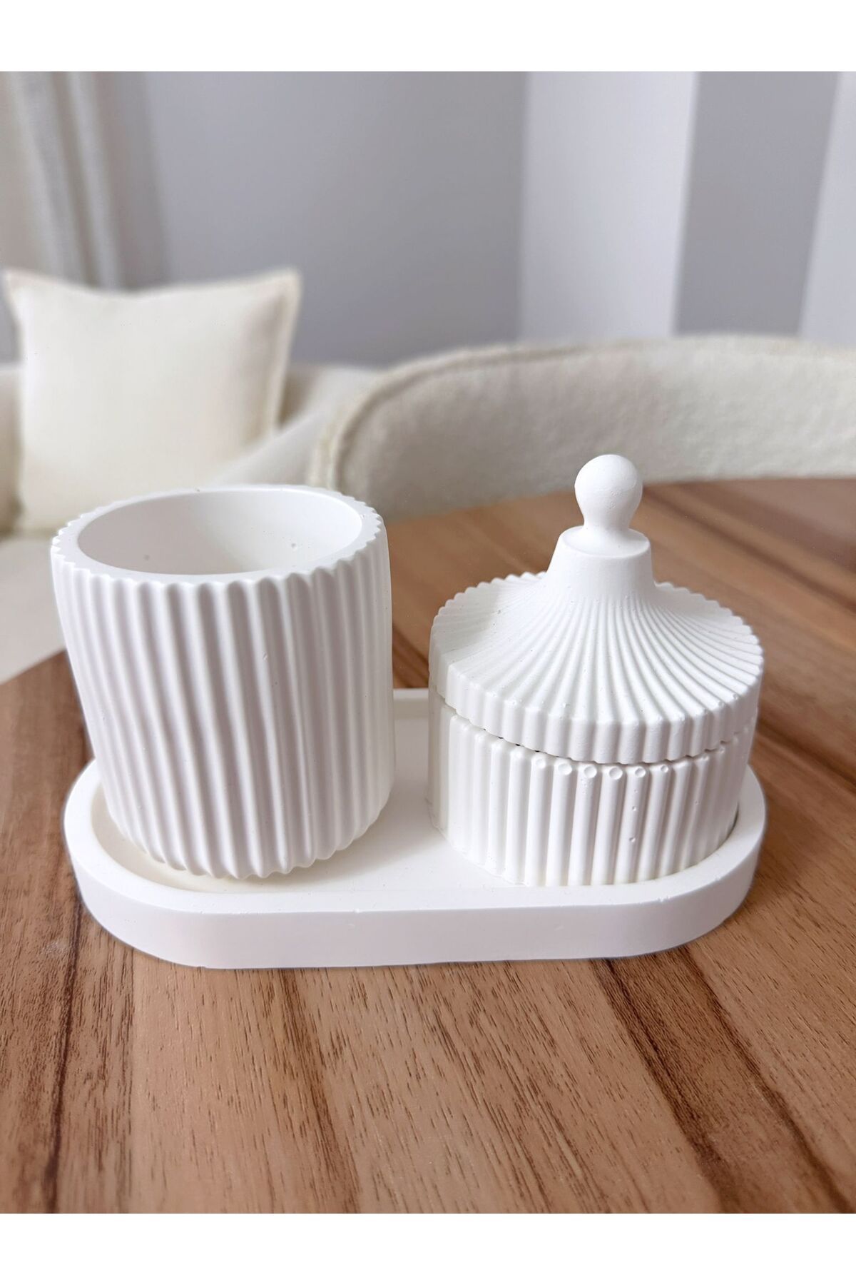 Deslina Dekoratif Masaüstü Şık Tasarım Obje 3lü Set / Ev & Ofis