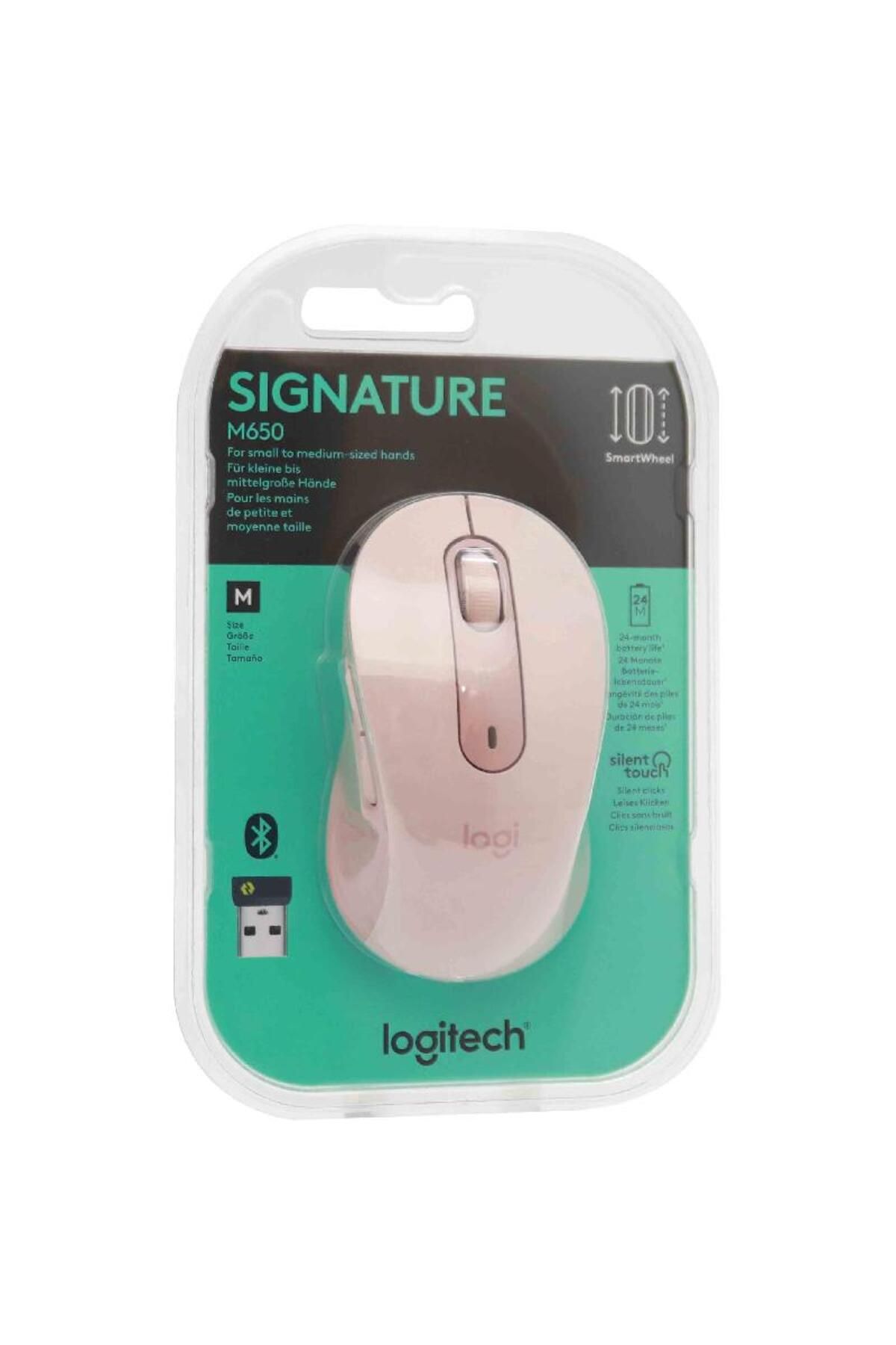 logitech-Signature M650 Mouse Optical up to 4000 dpi Bluetooth/Wireless (2.4 GHz RF)Rose 2