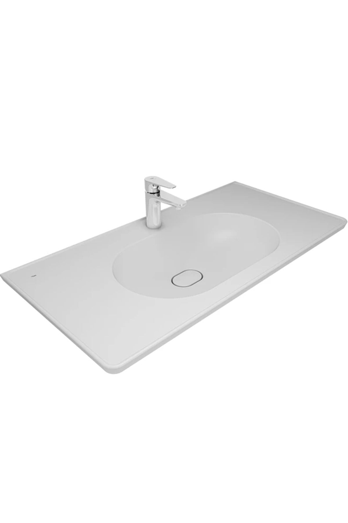 KALE Zero 2.0 100x50 Cm Mat Beyaz Etajerli Lavabo