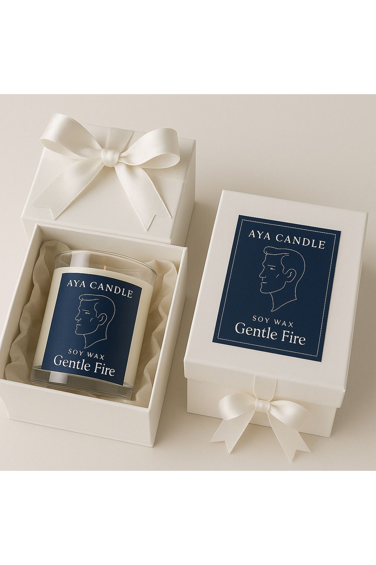 AYA CANDLE Erkek Koleksiyonu – For Him – 250g Cam Mum – Derin ve Şık Koku + Kutulu