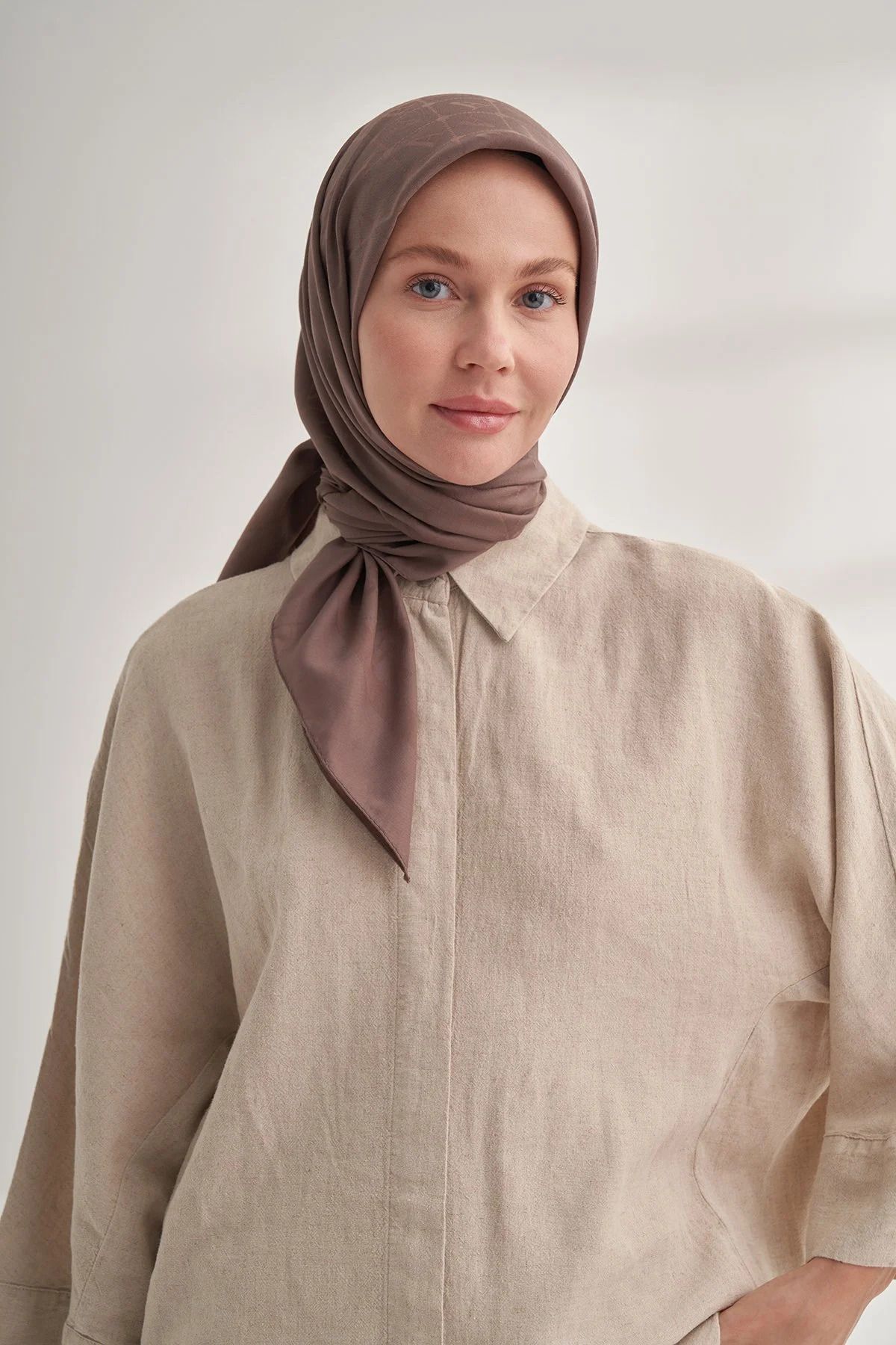 ARMANDA MONOGRAM A DESEN COTTON EŞARP