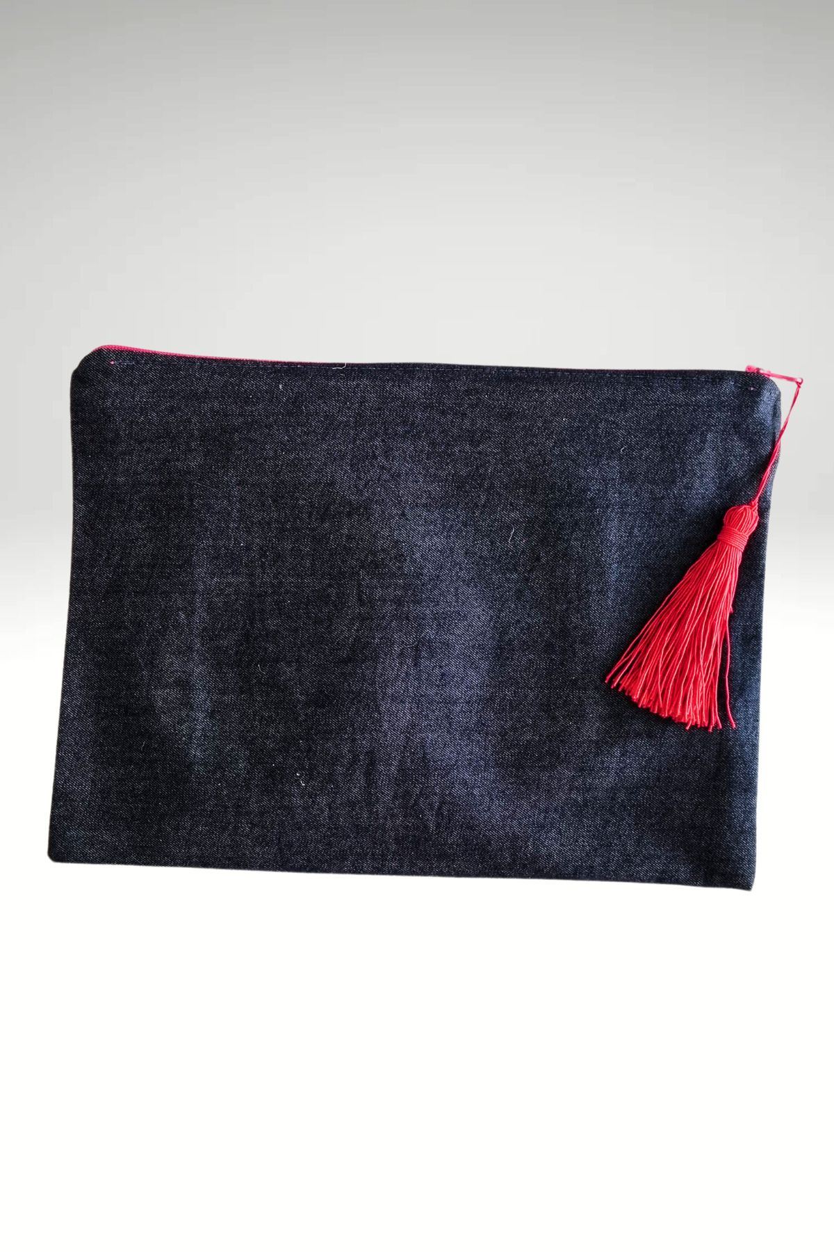 KRIMO-Women's Jean Clutch Design Denim Fabric Portfolio Hand Bag 5