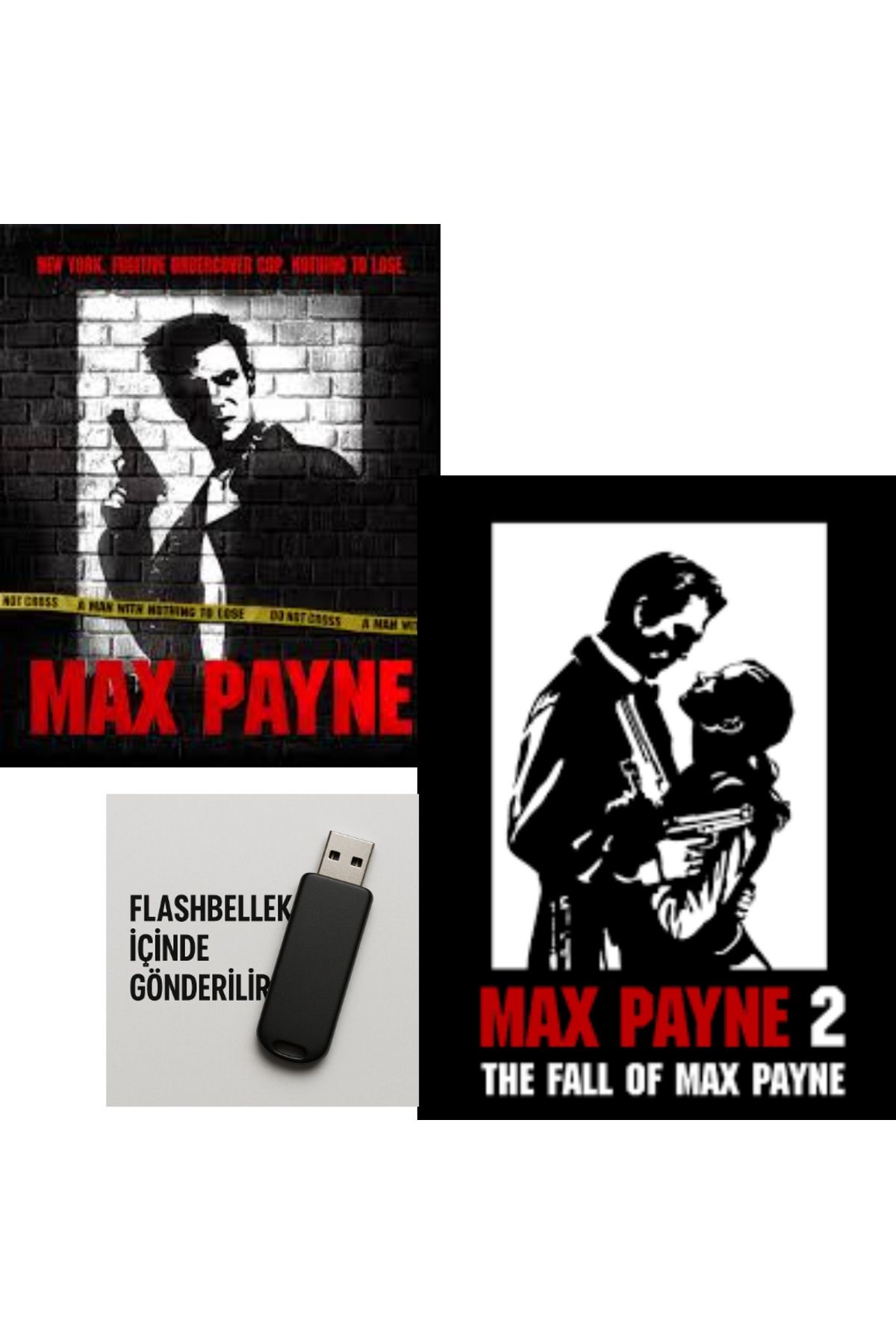 Tigdes 🎮 Max Payne 1 & 2 PC Oyunu | Full Türkçe 2’li Set | Flash Bellekli Kurulum | Windows Uyumlu