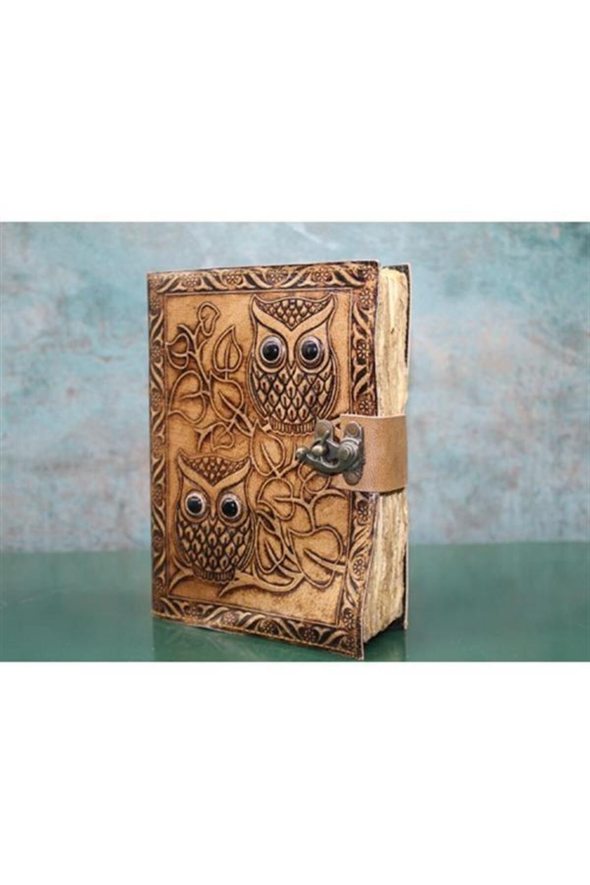 Emperium Baykuşlu Deri Defter Model 1