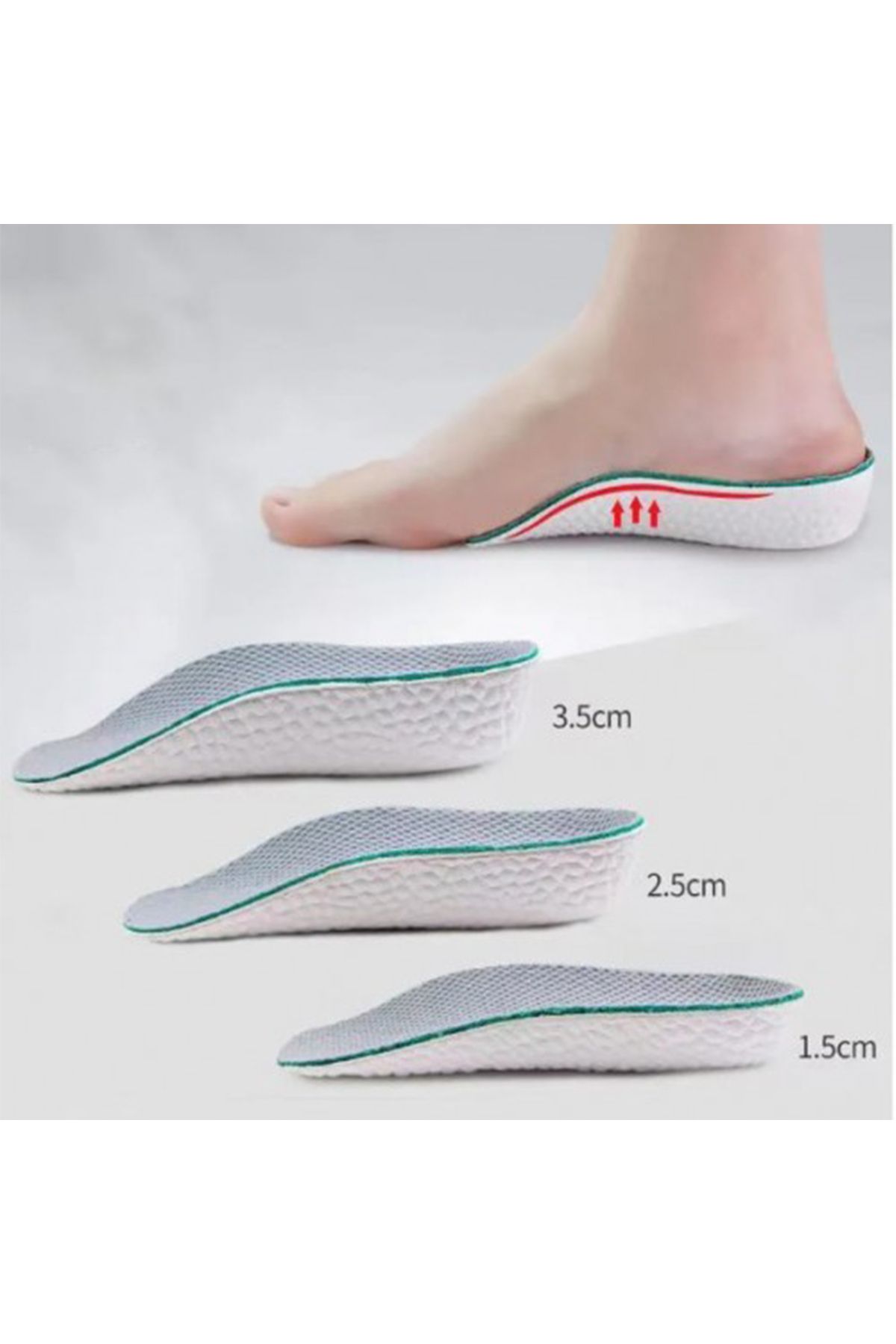 AboutThePerfect 2,5 cm Yükseklik Artırıcı Ayakkabı Tabanı Kadın Konforlu Topuk Yükseltici