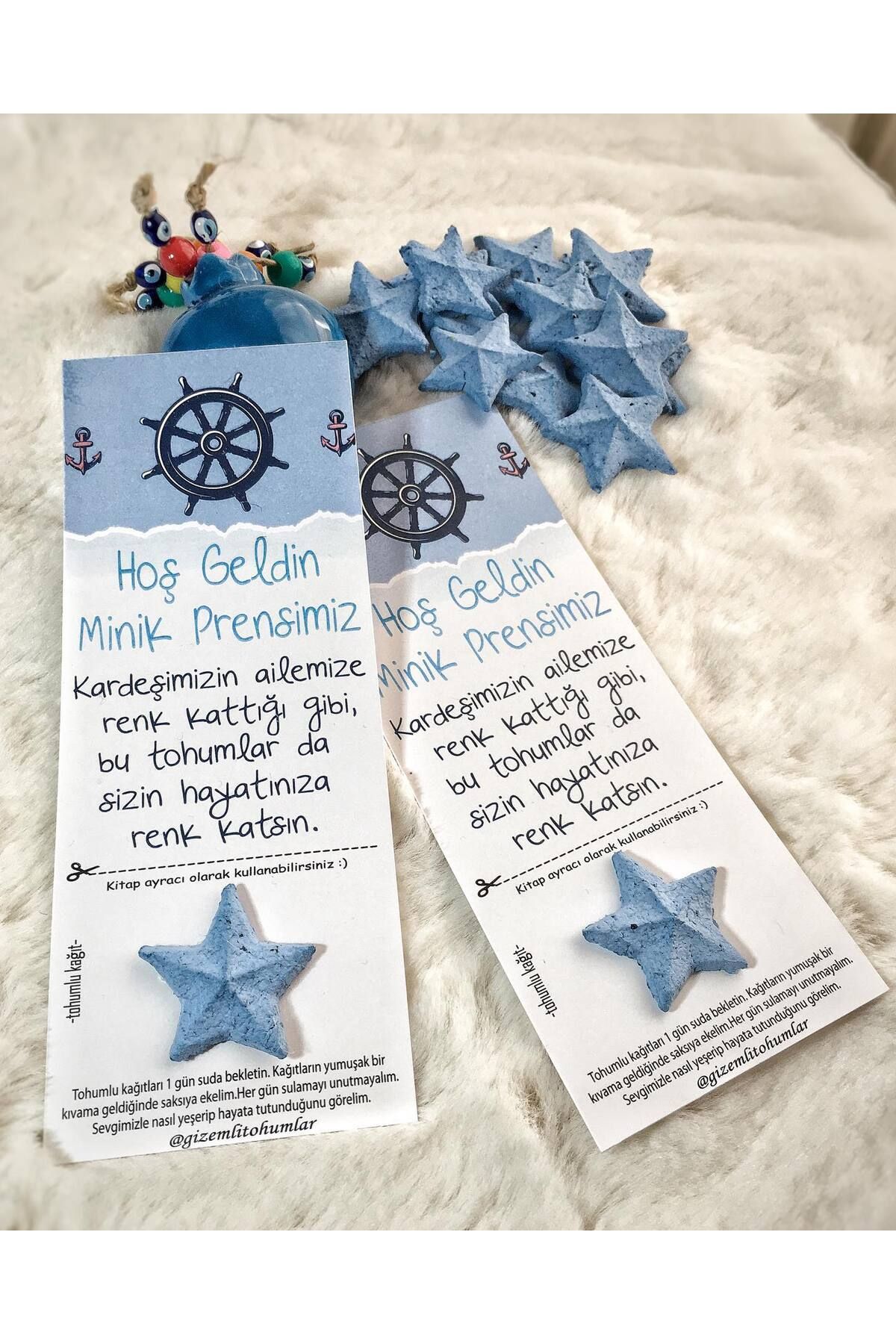 gizemlitohumlar Tohumlu kart 50 adet Doğum günü,Baby Shower,Parti