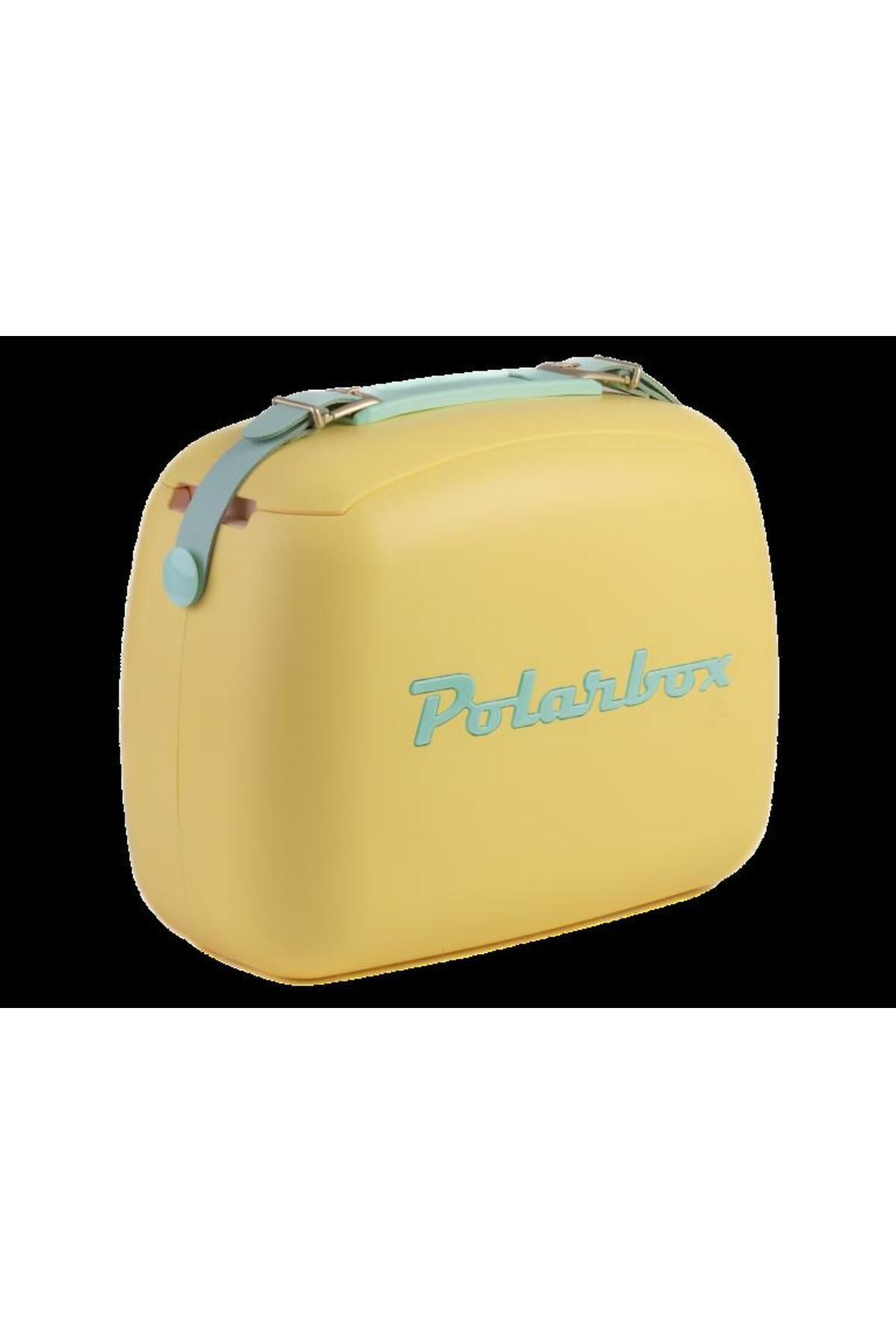 MuratogluHome Pop Deri Kayışlı Soğuk ve Sıcak Termos Çanta 6L Sarı & Su Yeşili polarbax