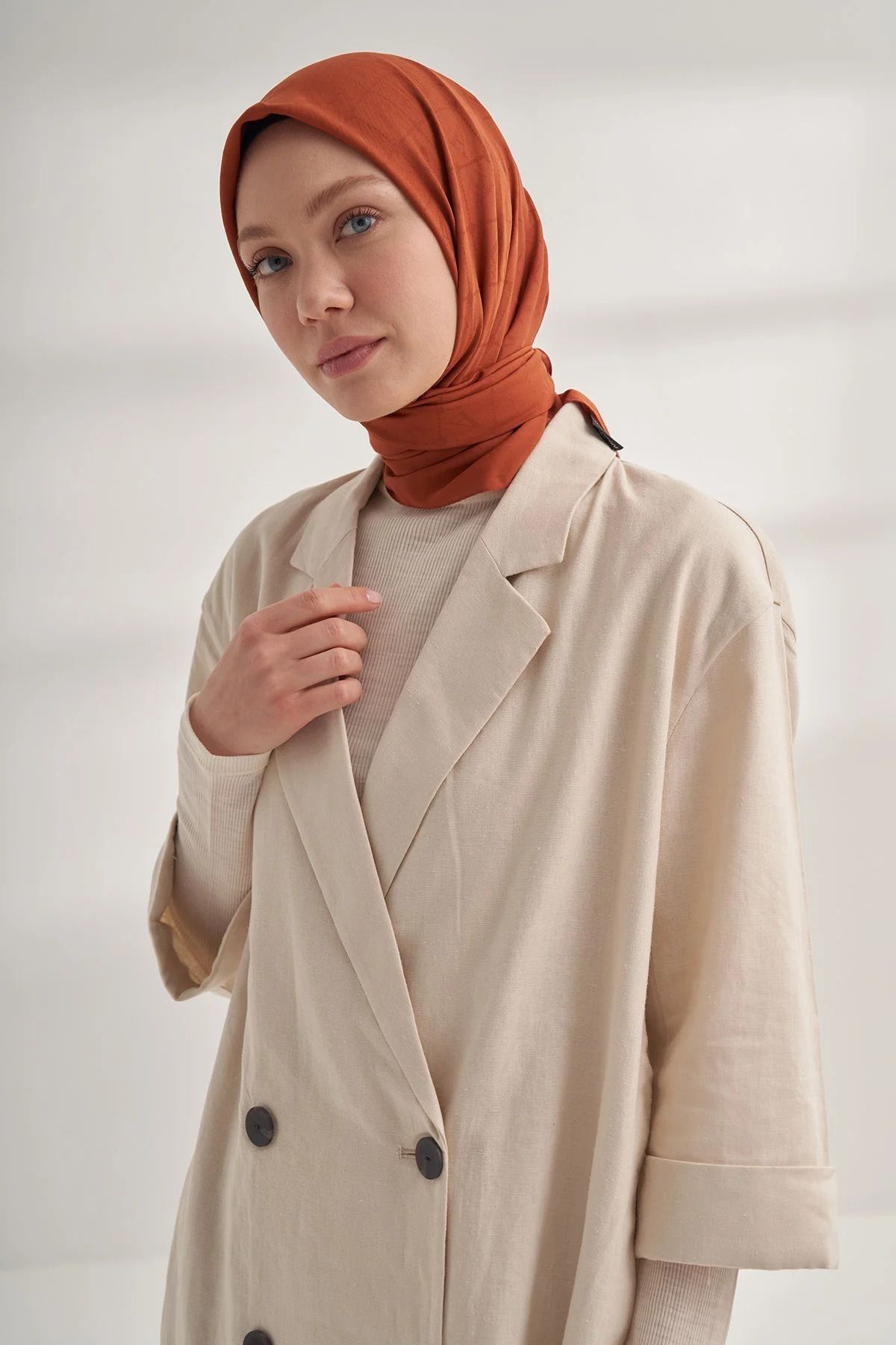 ARMANDA MONOGRAM A DESEN COTTON EŞARP