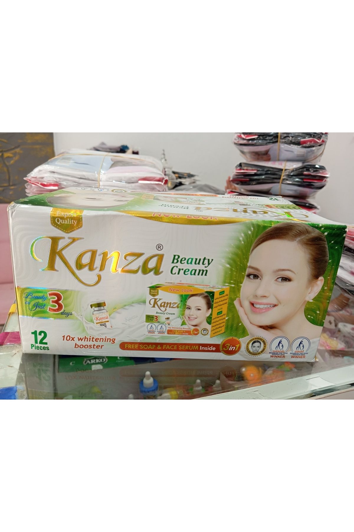 Kanza 3'LÜ KANZA KREM SETI KREM BEYAZLATMA KREMİ SAVUNU VE SERUMU