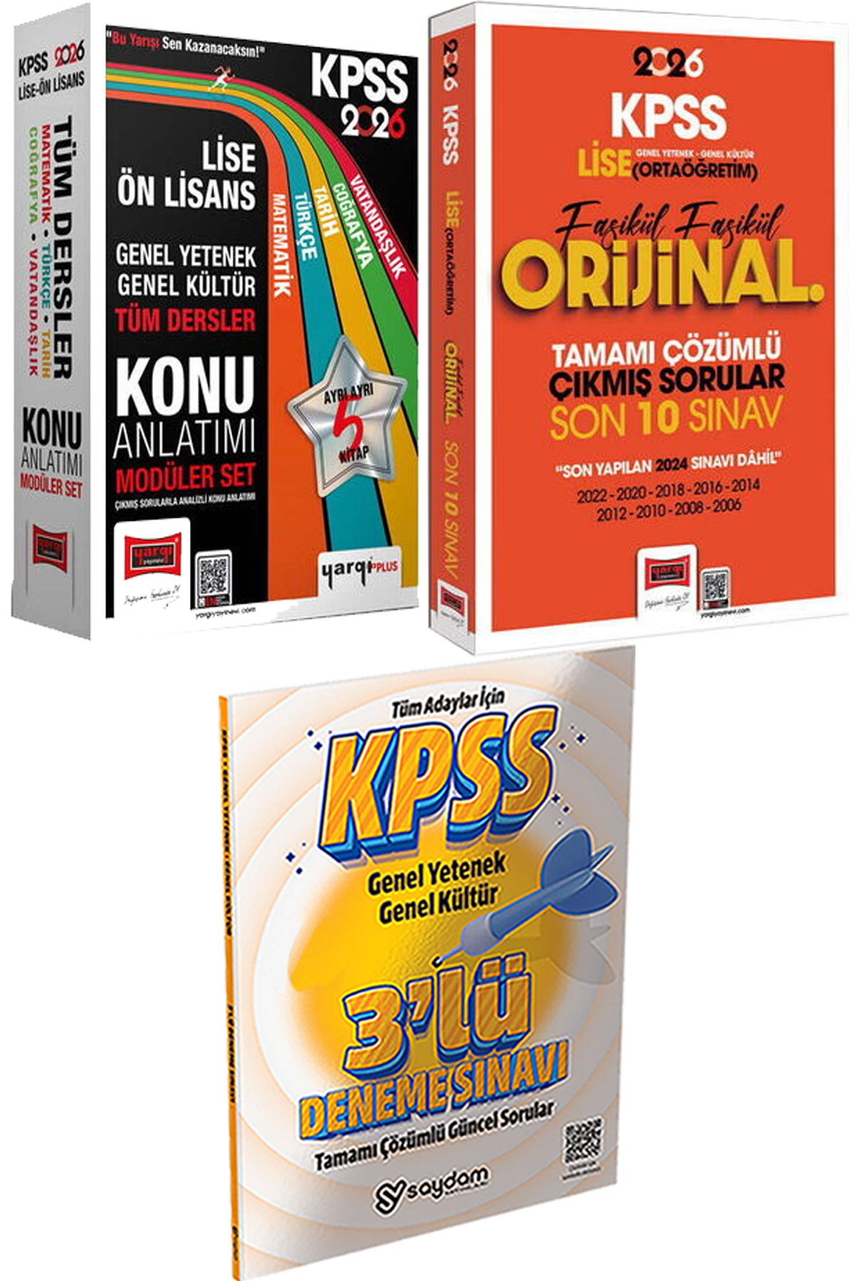 Yargı Yayınları KPSS Lise Ön Lisans Konu Modüler-Ortaöğretim Fasikül Fasikül Orijinal Çıkmış Son 10 Sınav + Deneme