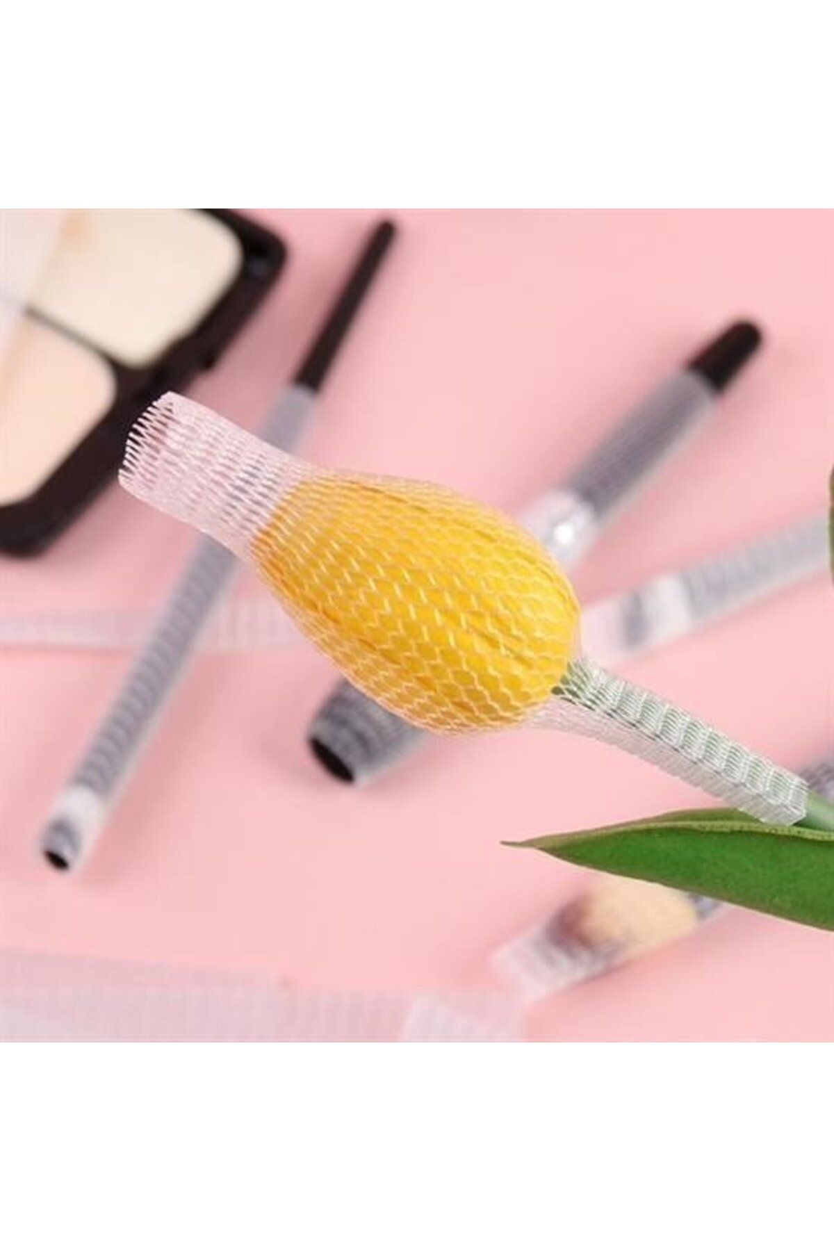 babyale Makyaj Far Allık Kontür Eyeliner Fırça Malzemeleri Ürünleri Koruyucu File Kapak Örgü Kılıf