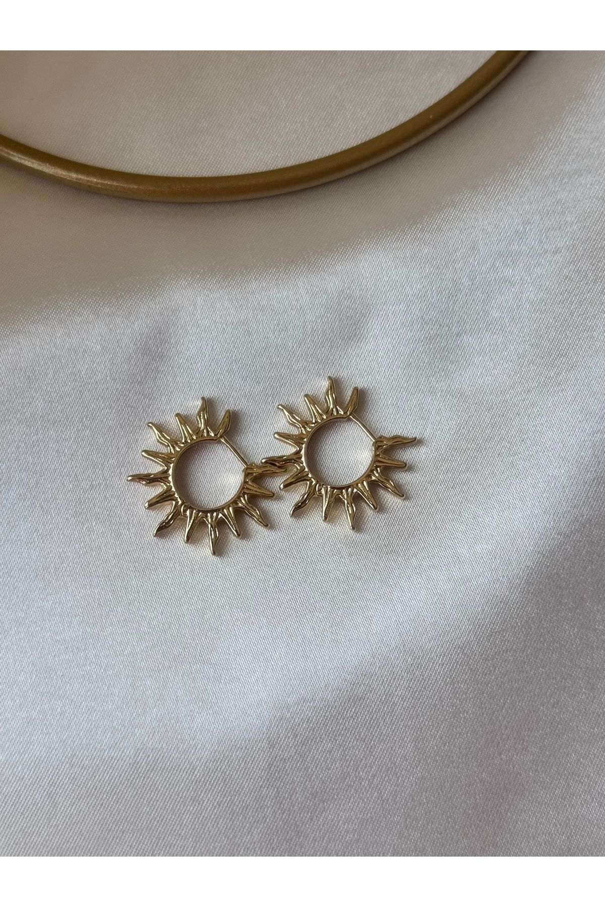 Lilon Jewelry Güneş Gold Küpe