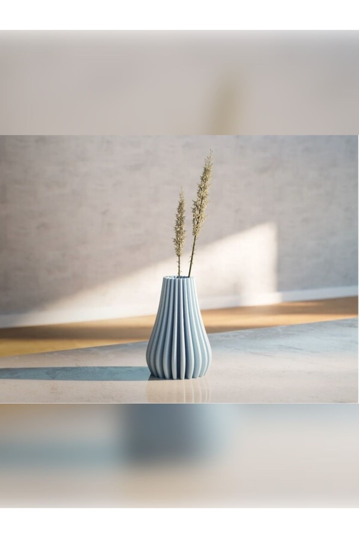 Shapely3D Damla Formlu Dikey Oluklu Dekoratif Vazo