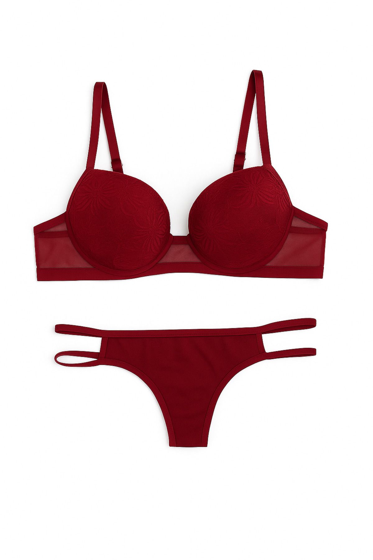 Elora HALKA MODEL BORDO İÇ GİYİM ( Sütyen & Külot )