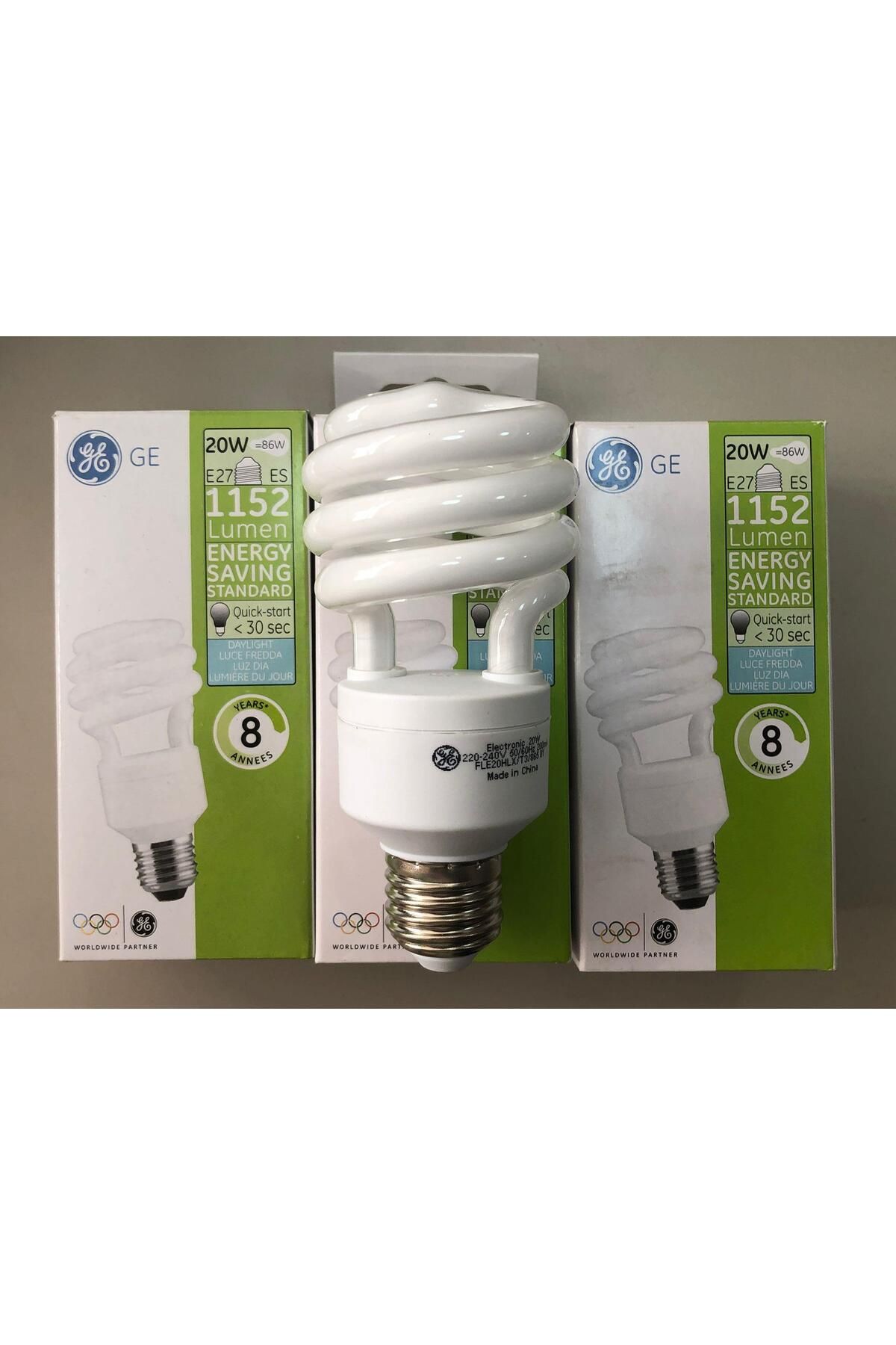 GENERAL 3 ADET GENERAL ELC. E 27 TASARRUFLU LAMBA 20W=86W =1152 LÜMEN 6500KELVİN BEYAZ